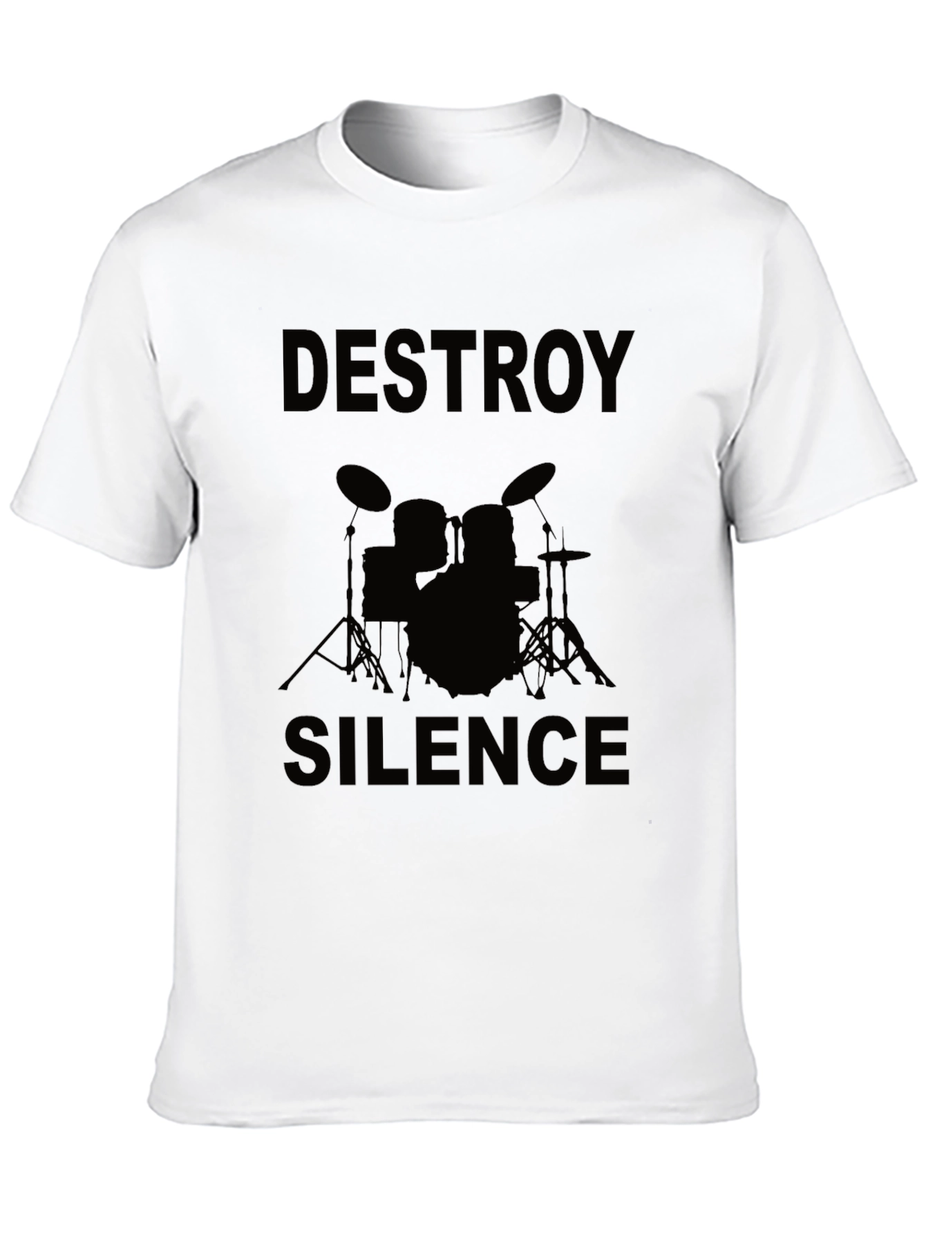 Destroy Silence Drummer Graphic Tee
