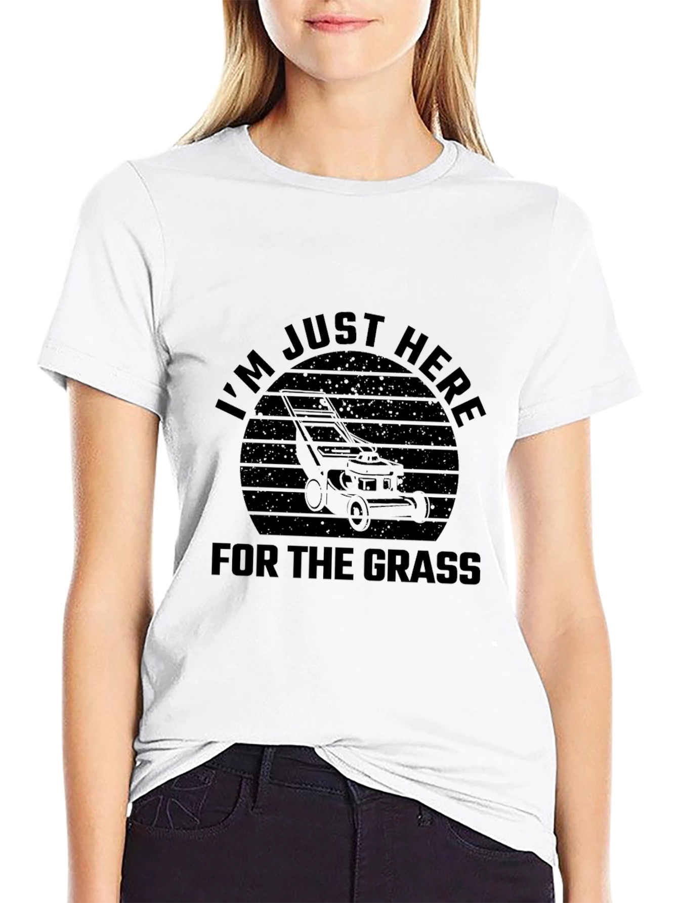 Just Here For The Grass Lawn Mower T-Shirt