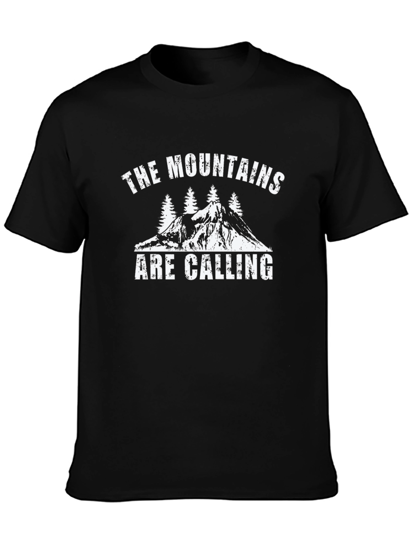 Mountains Are Calling Black T-Shirt