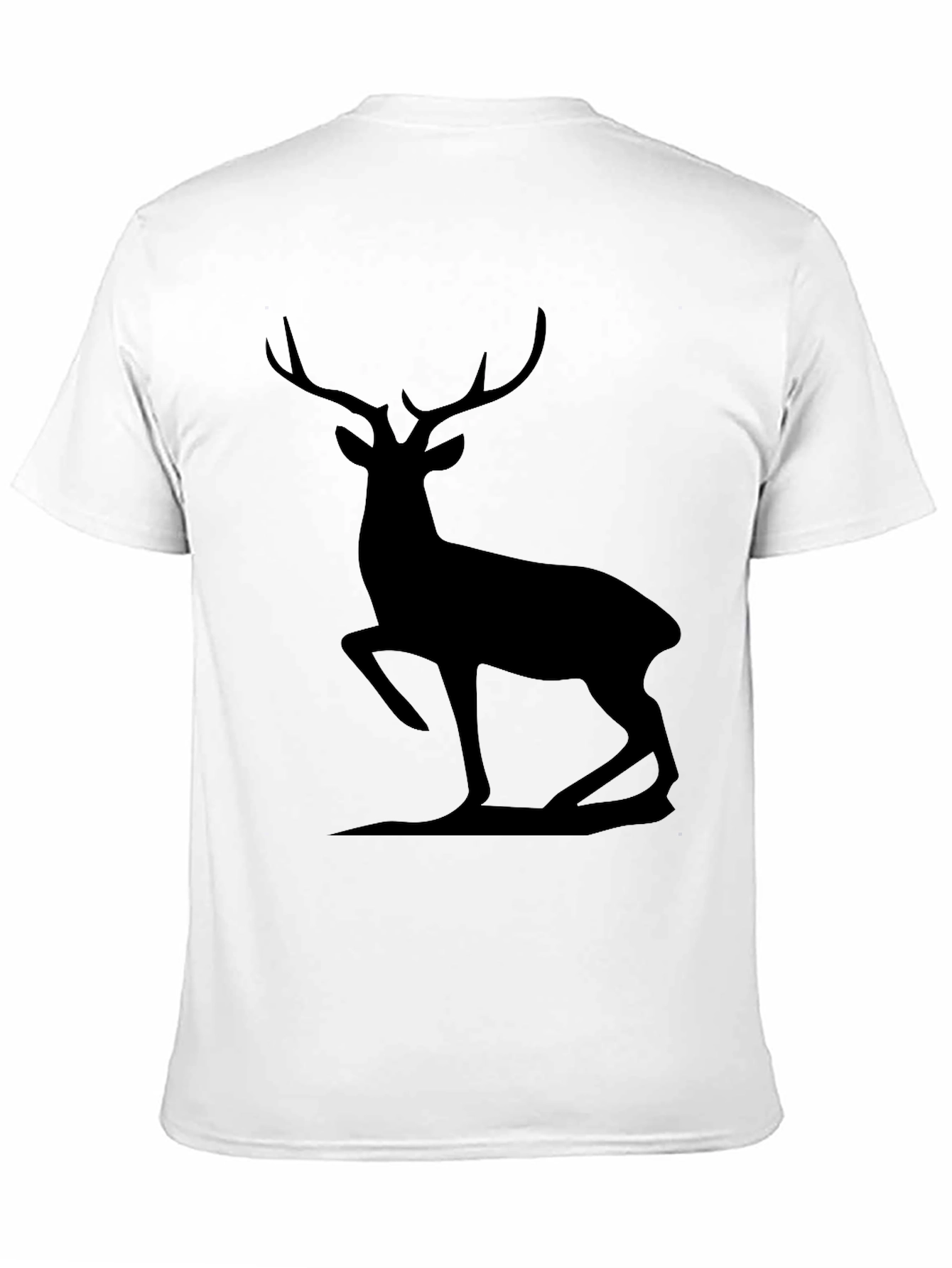 Mens Black Deer Silhouette Graphic Tee
