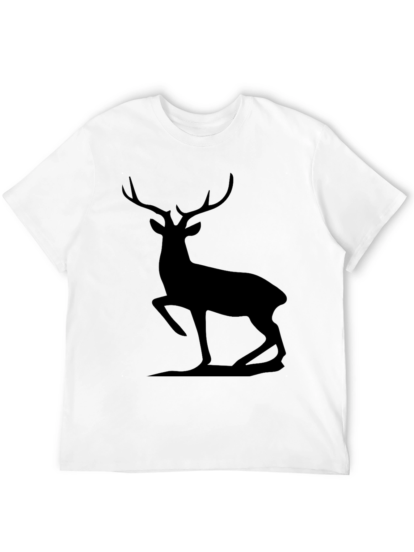 Mens Black Deer Silhouette Graphic Tee