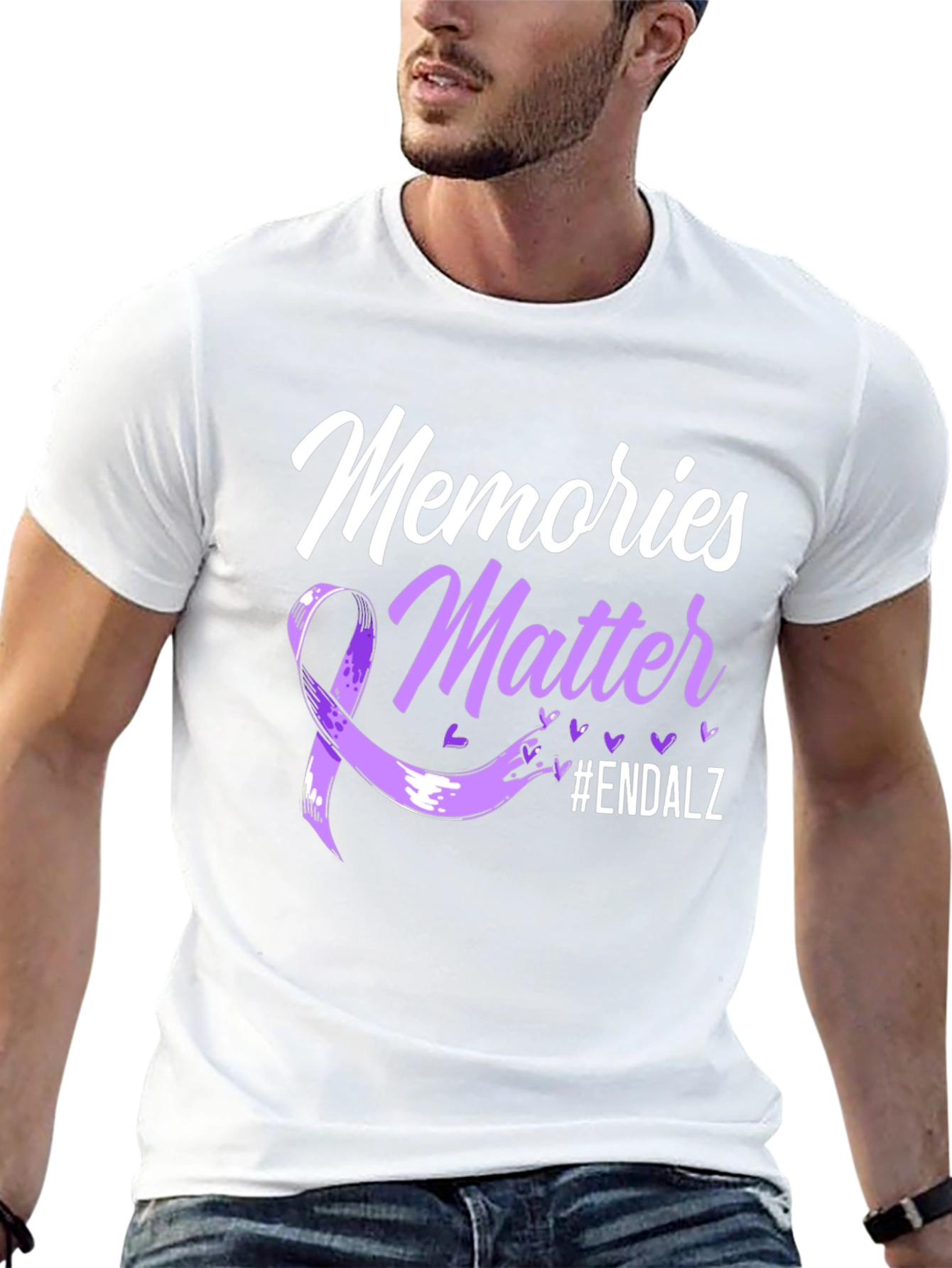 Memories Matter Alzheimers Awareness Ribbon T-Shirt
