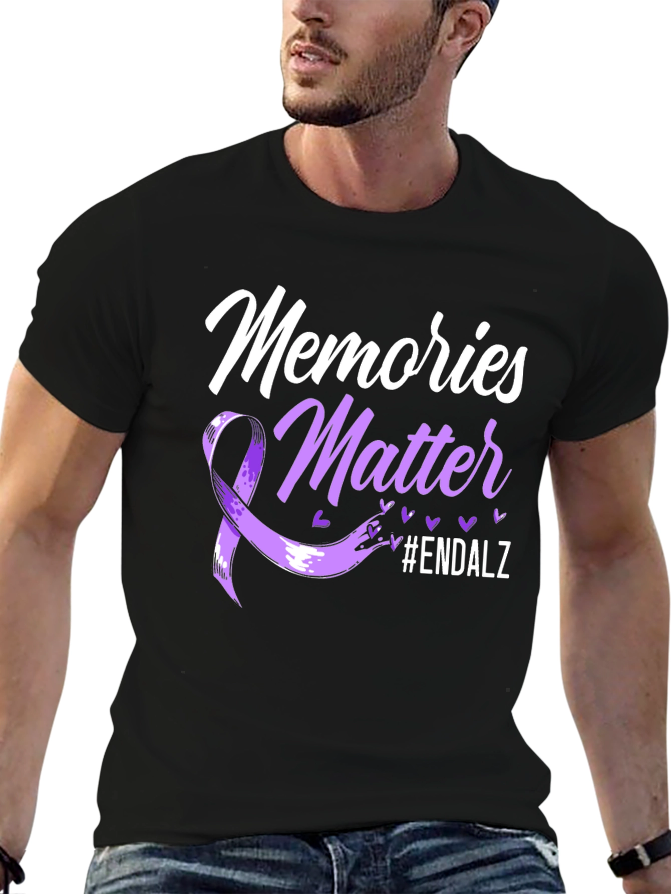 Memories Matter Alzheimers Awareness Ribbon T-Shirt
