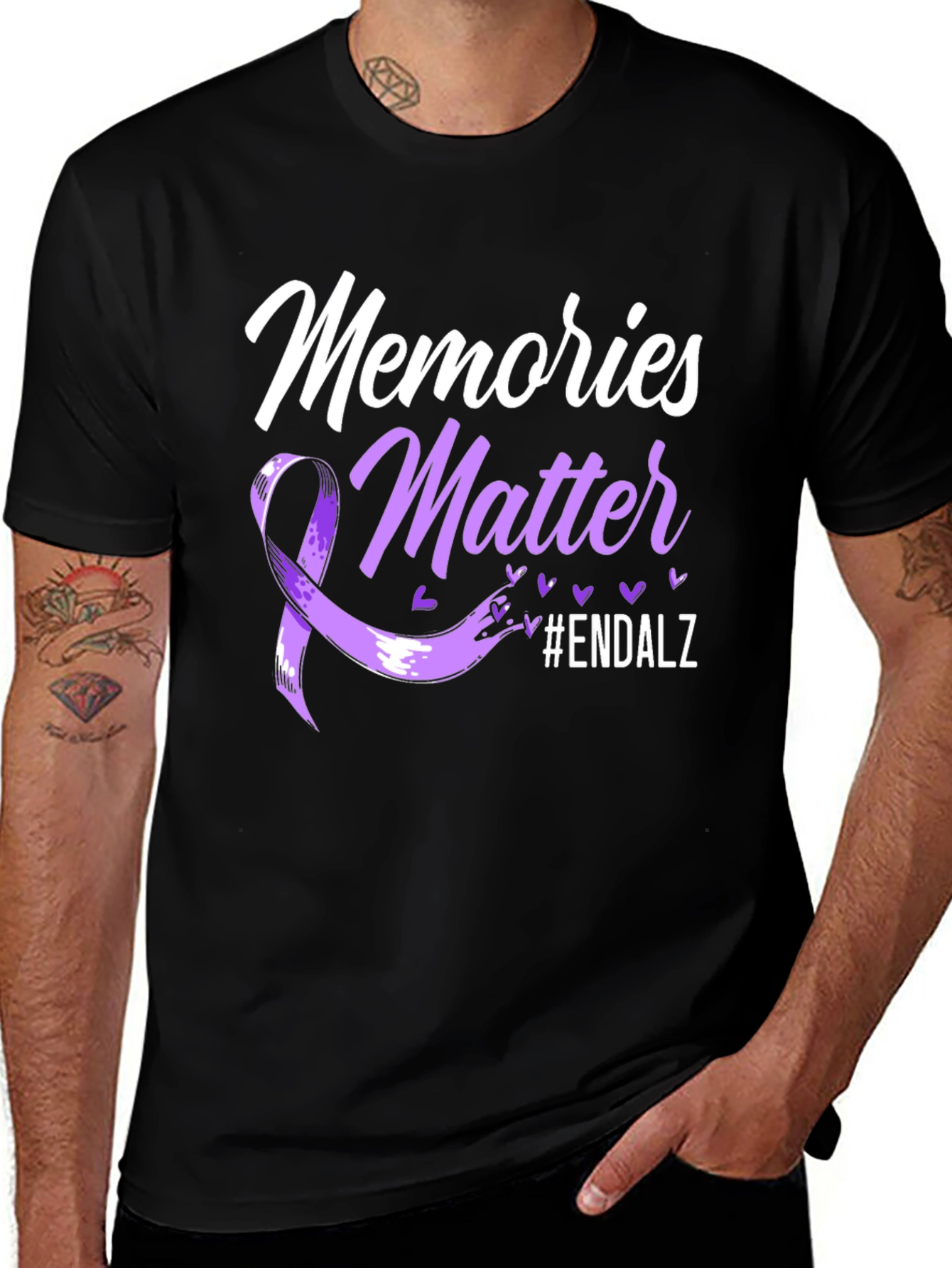 Memories Matter Alzheimers Awareness Ribbon T-Shirt