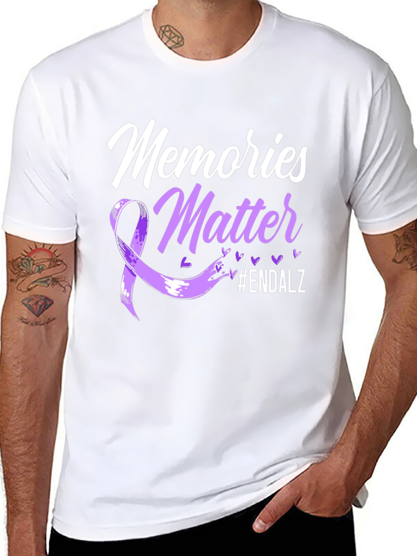 Memories Matter Alzheimers Awareness Ribbon T-Shirt