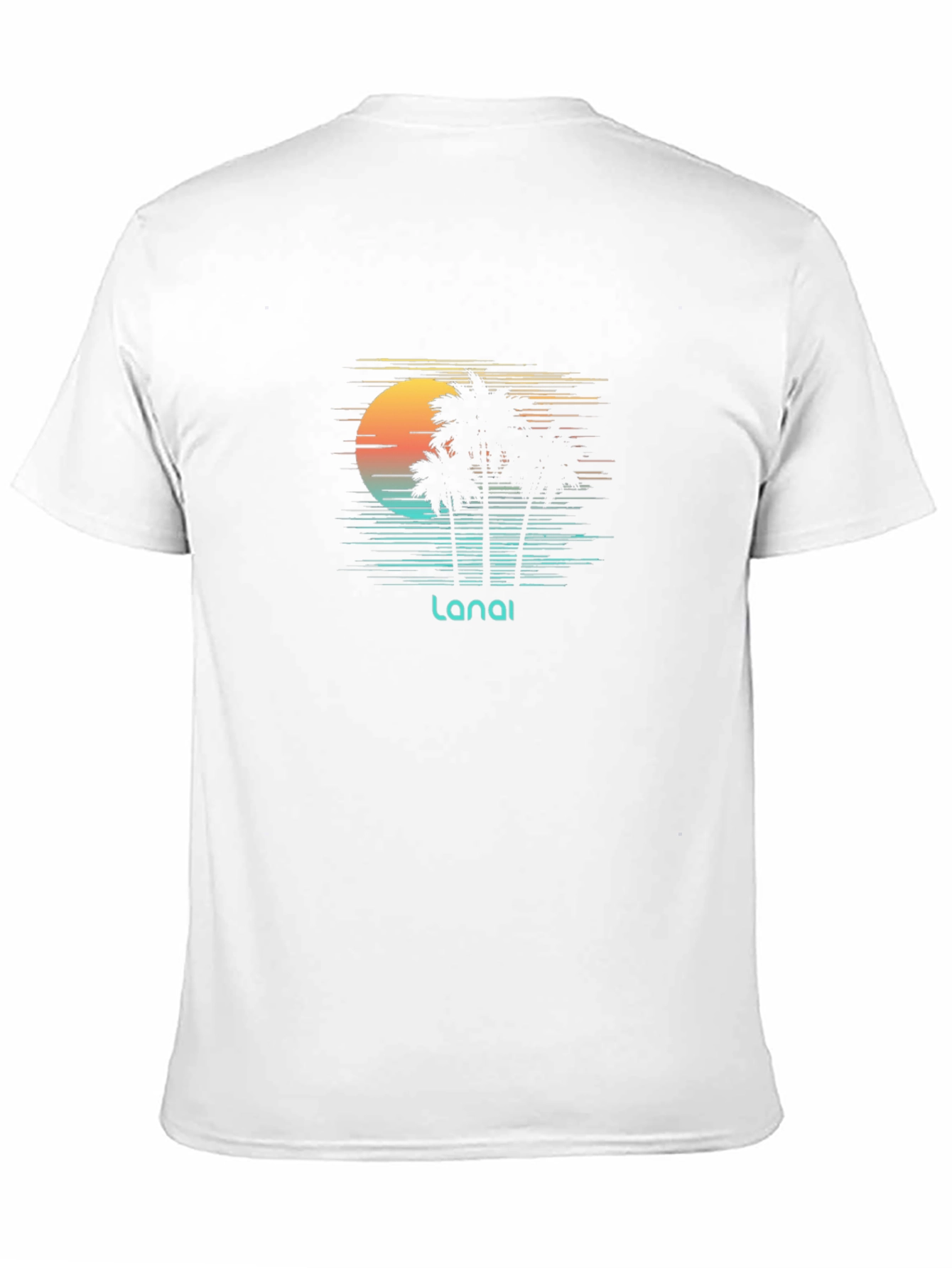 Lanai Sunset Palm Tee - Black Graphic T-Shirt