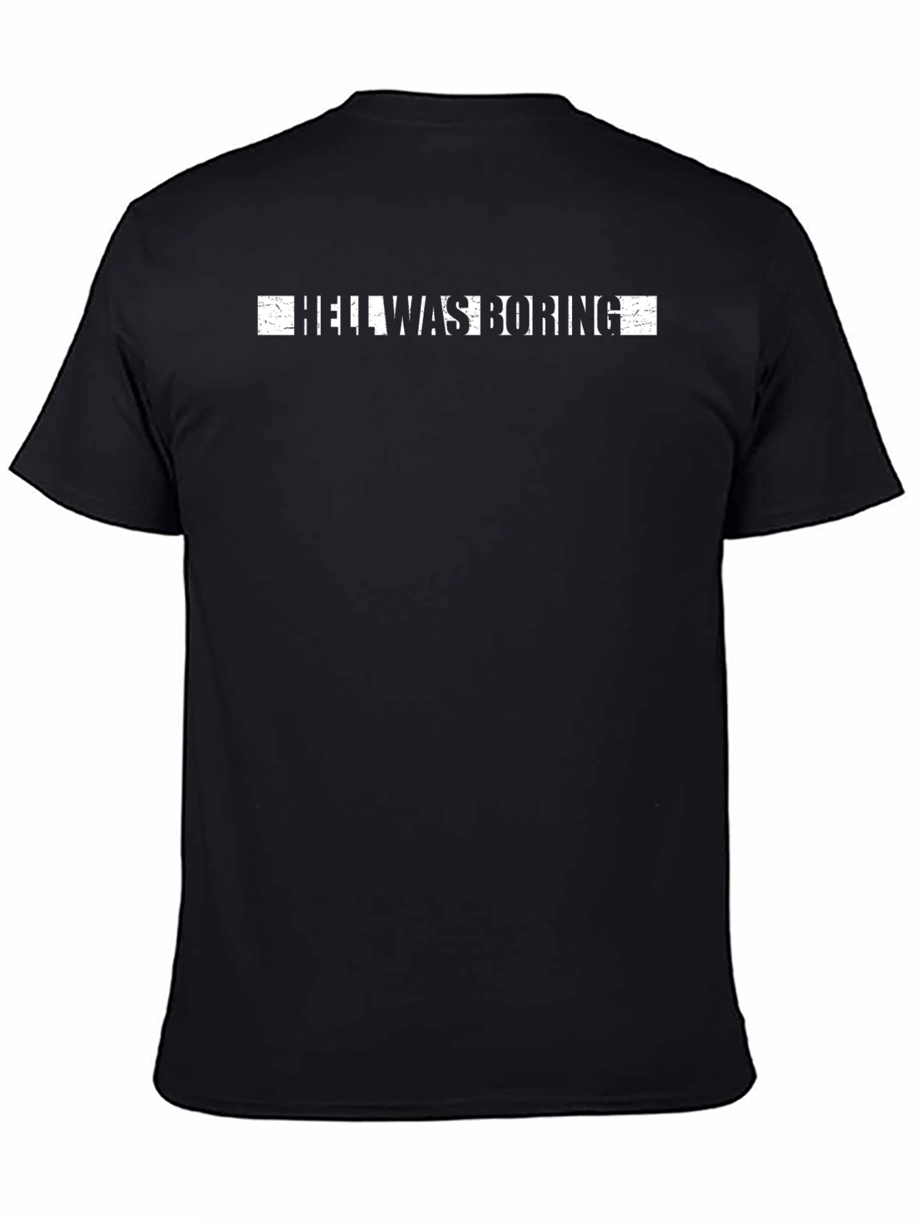 Hell Was Boring Graphic Tee - Black T-Shirt