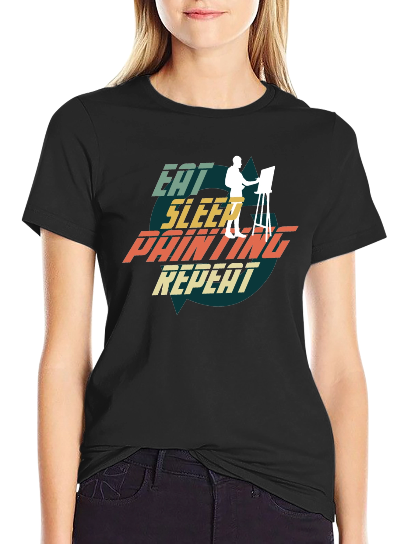 Eat Sleep Painting Repeat Graphic Tee