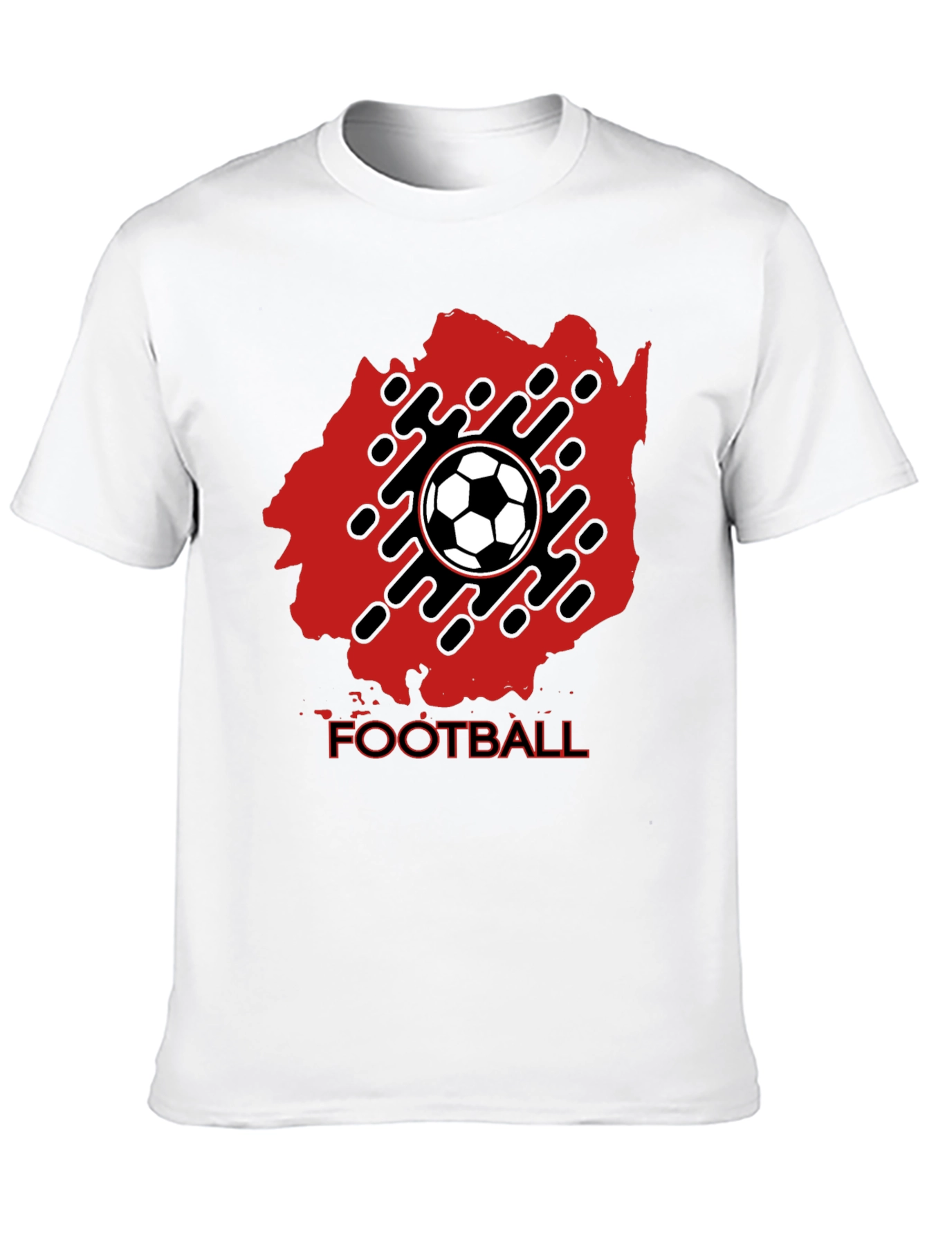 Mens Black Football Graphic Tee