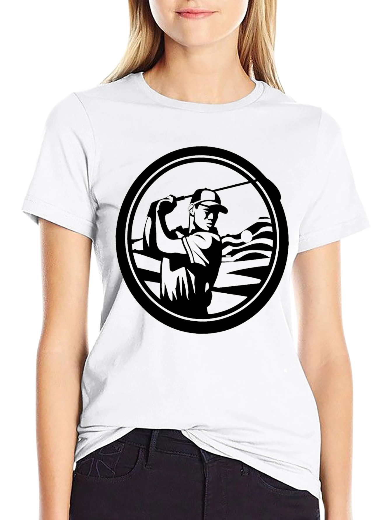 Golf Swing Graphic Black T-Shirt