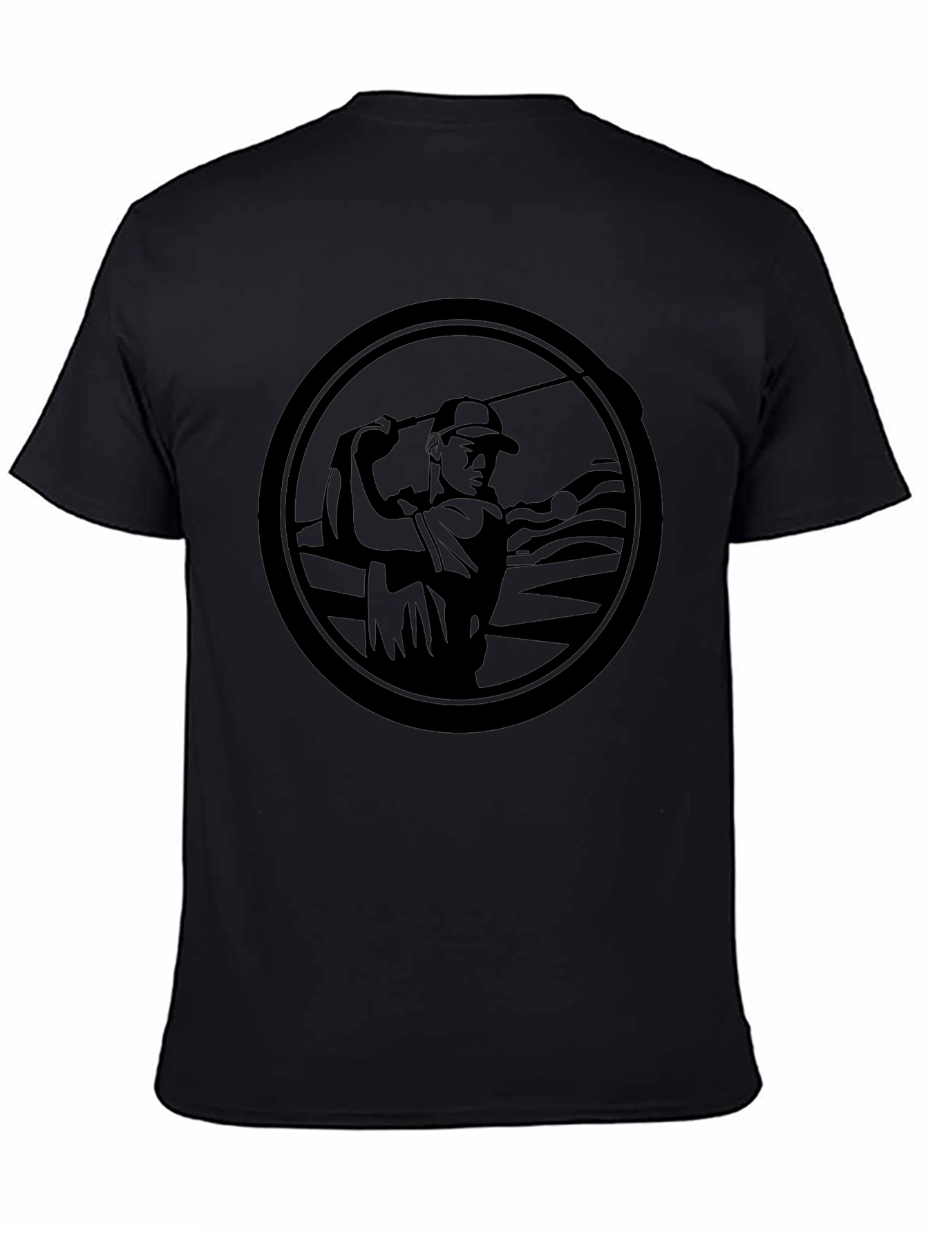 Golf Swing Graphic Black T-Shirt