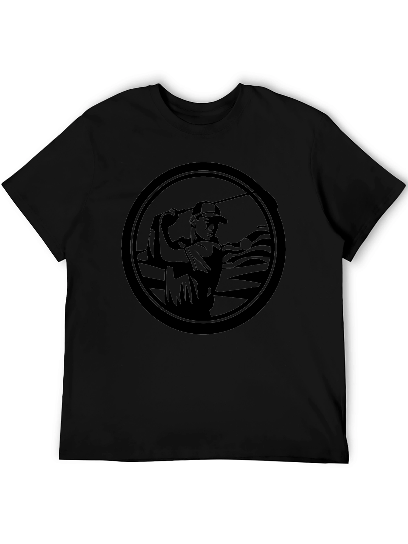 Golf Swing Graphic Black T-Shirt