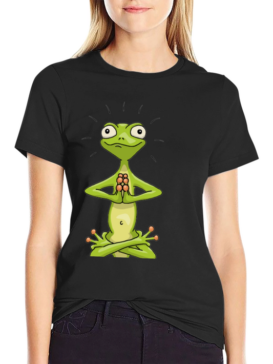 Zen Frog Tee - Meditating Cartoon Frog T-Shirt