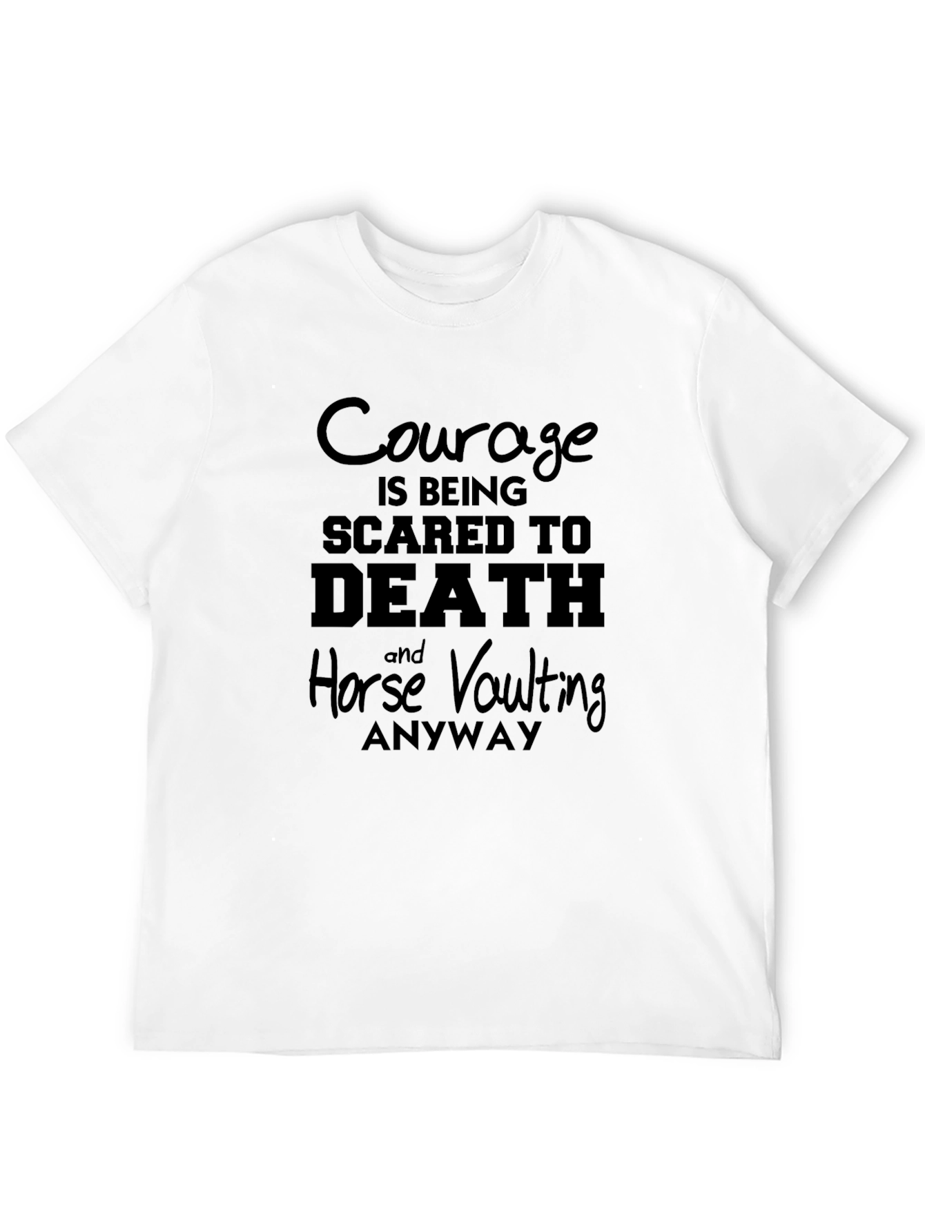 Courage Horse Vaulting T-Shirt - Bold Graphic Tee