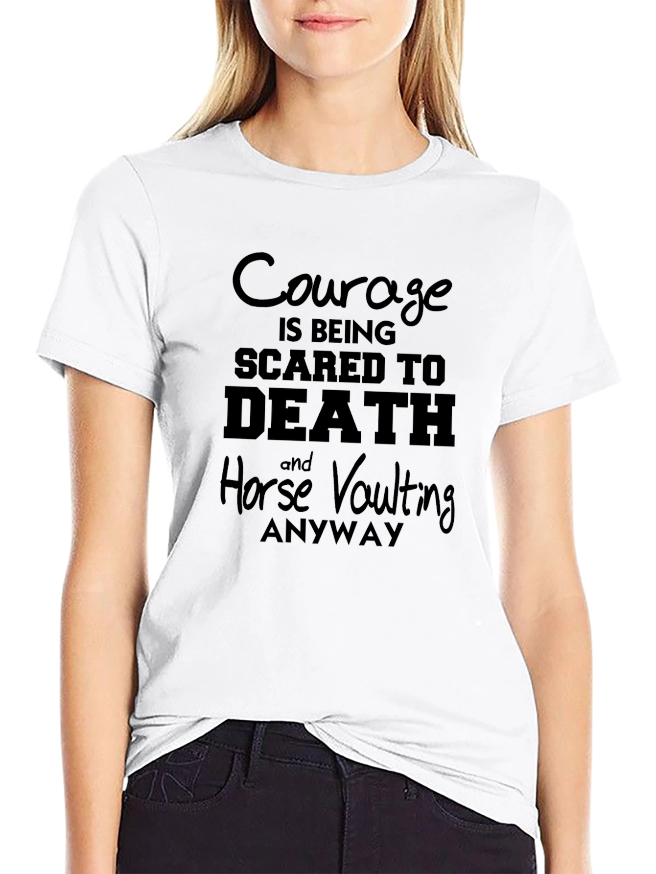 Courage Horse Vaulting T-Shirt - Bold Graphic Tee