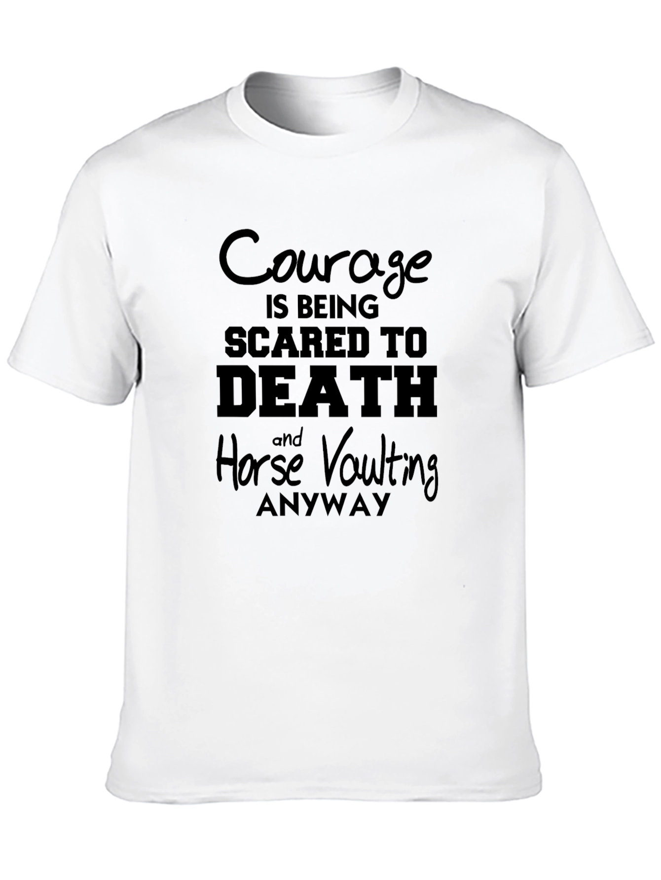 Courage Horse Vaulting T-Shirt - Bold Graphic Tee
