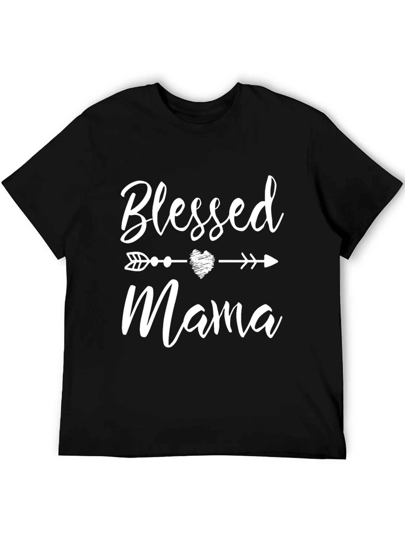 Blessed Mama Graphic Tee - Arrow Heart Design