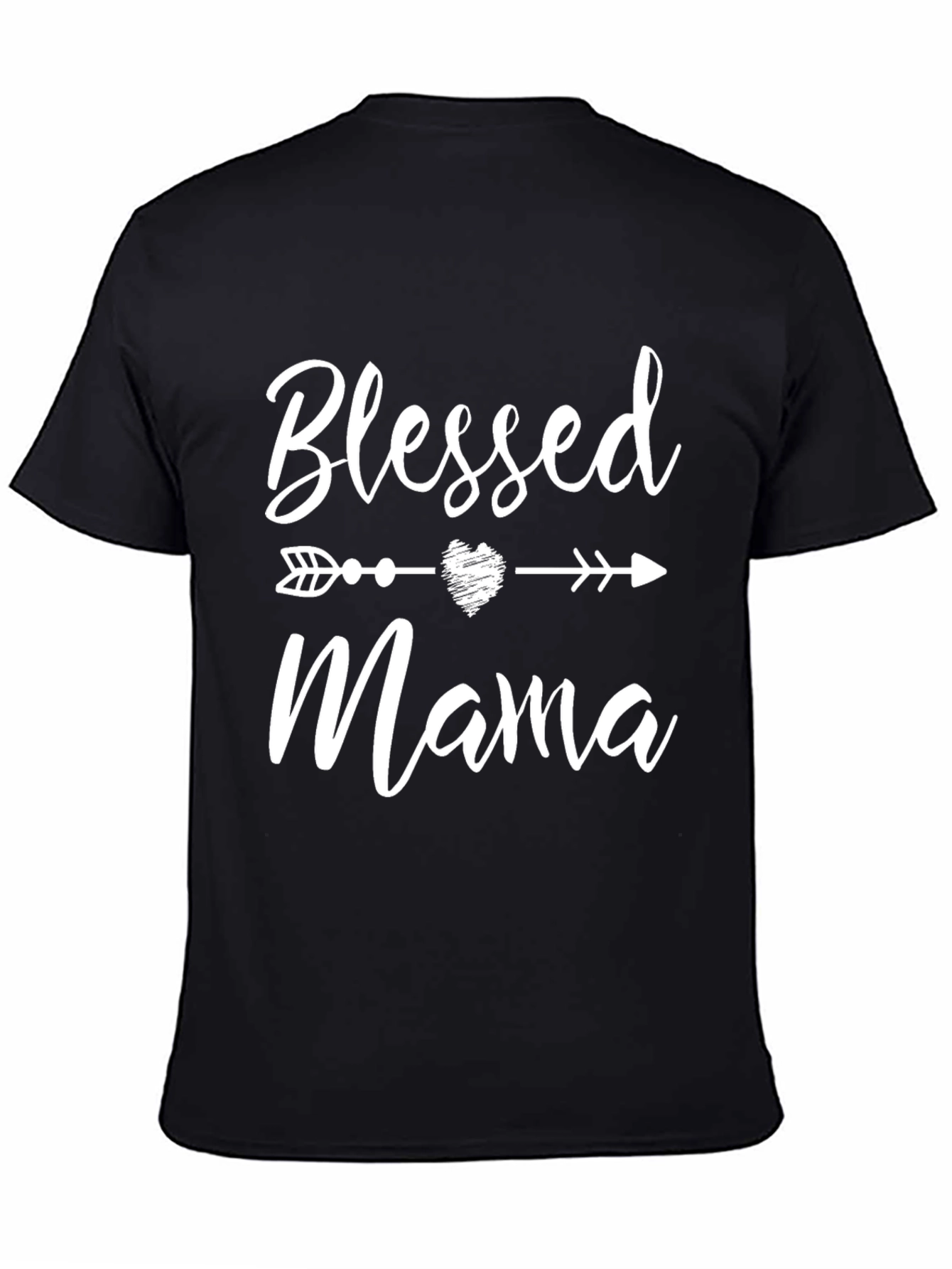 Blessed Mama Graphic Tee - Arrow Heart Design