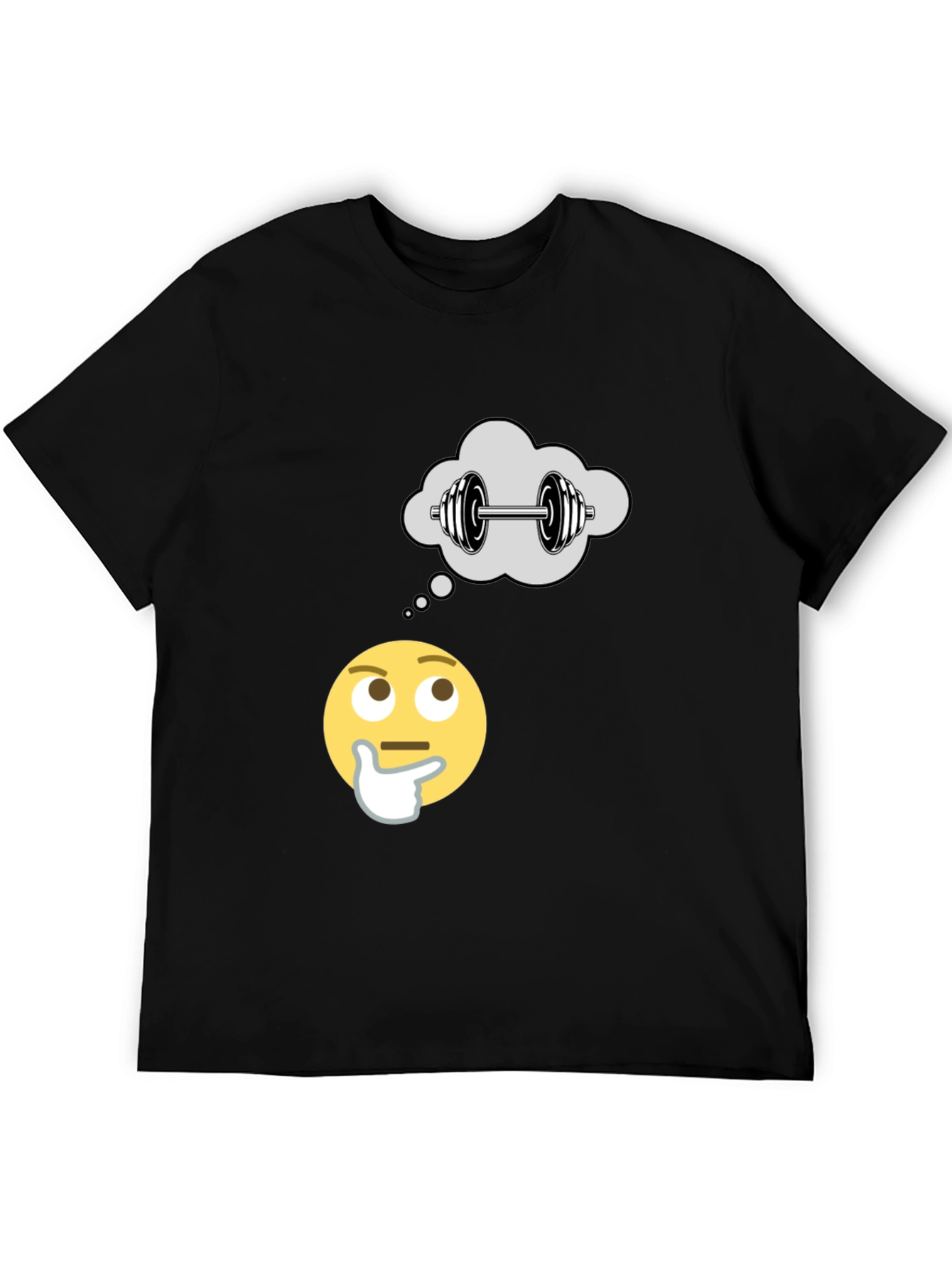 Thinking About Weights Black T-Shirt