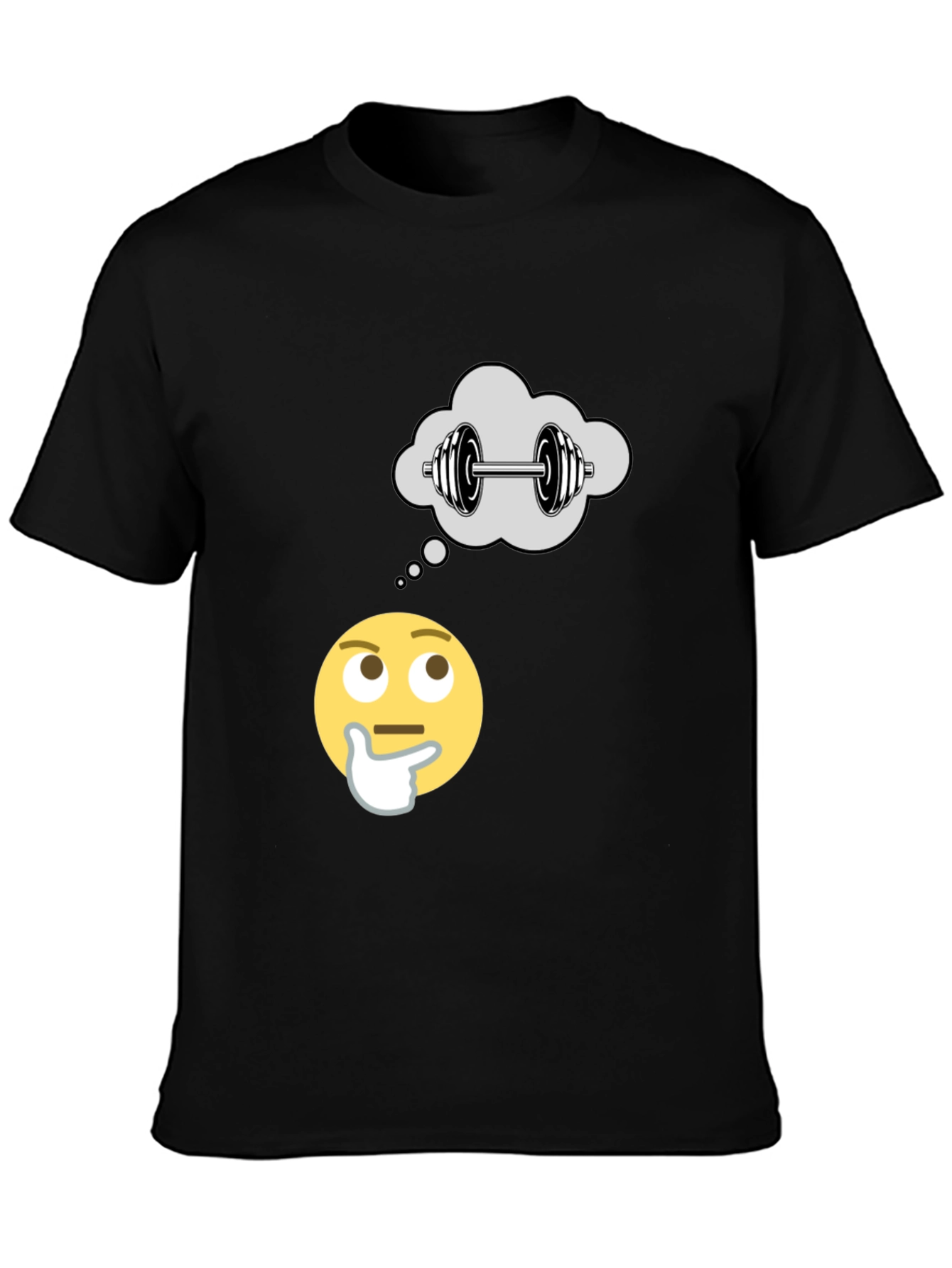 Thinking About Weights Black T-Shirt
