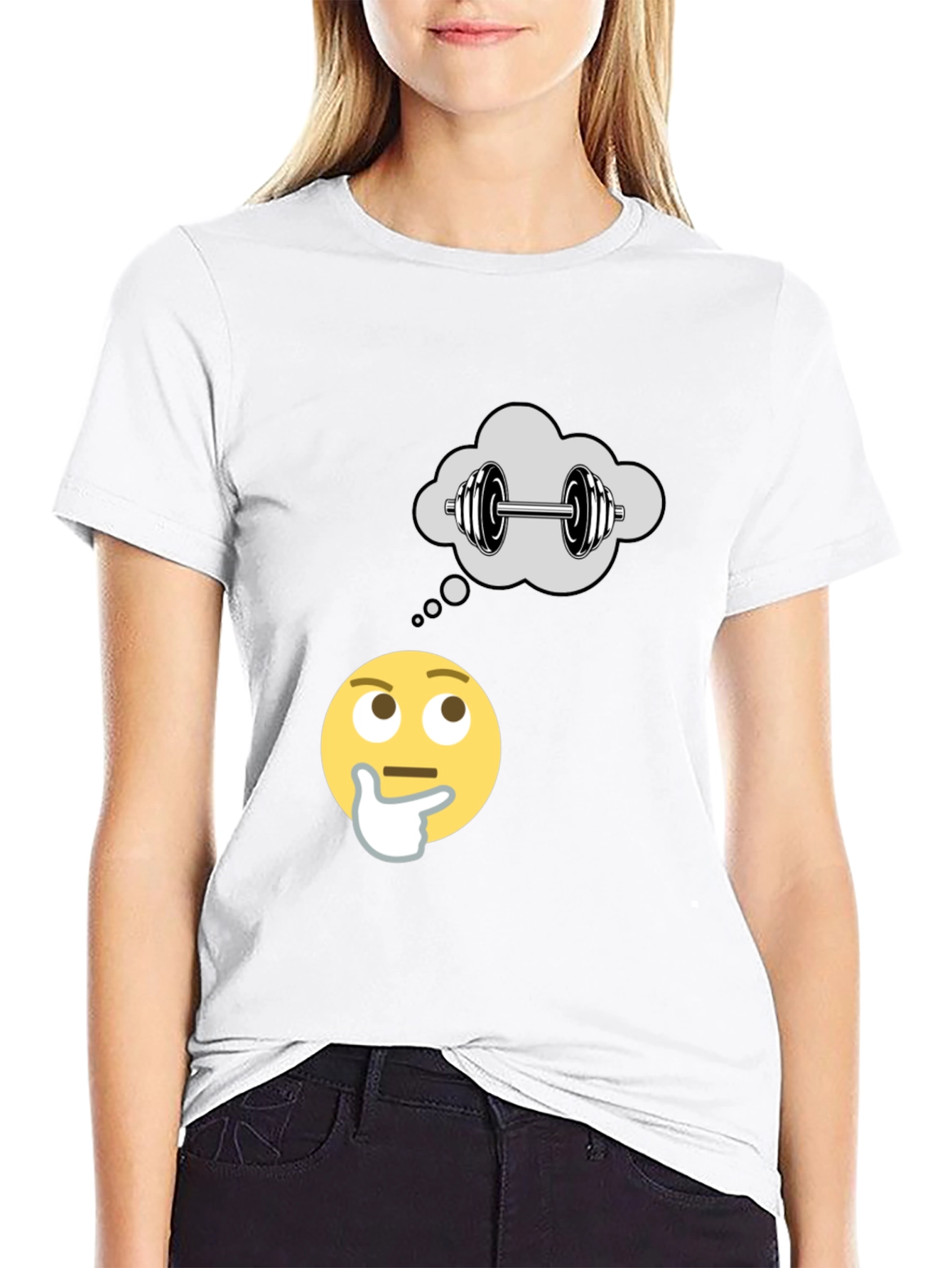 Thinking About Weights Black T-Shirt