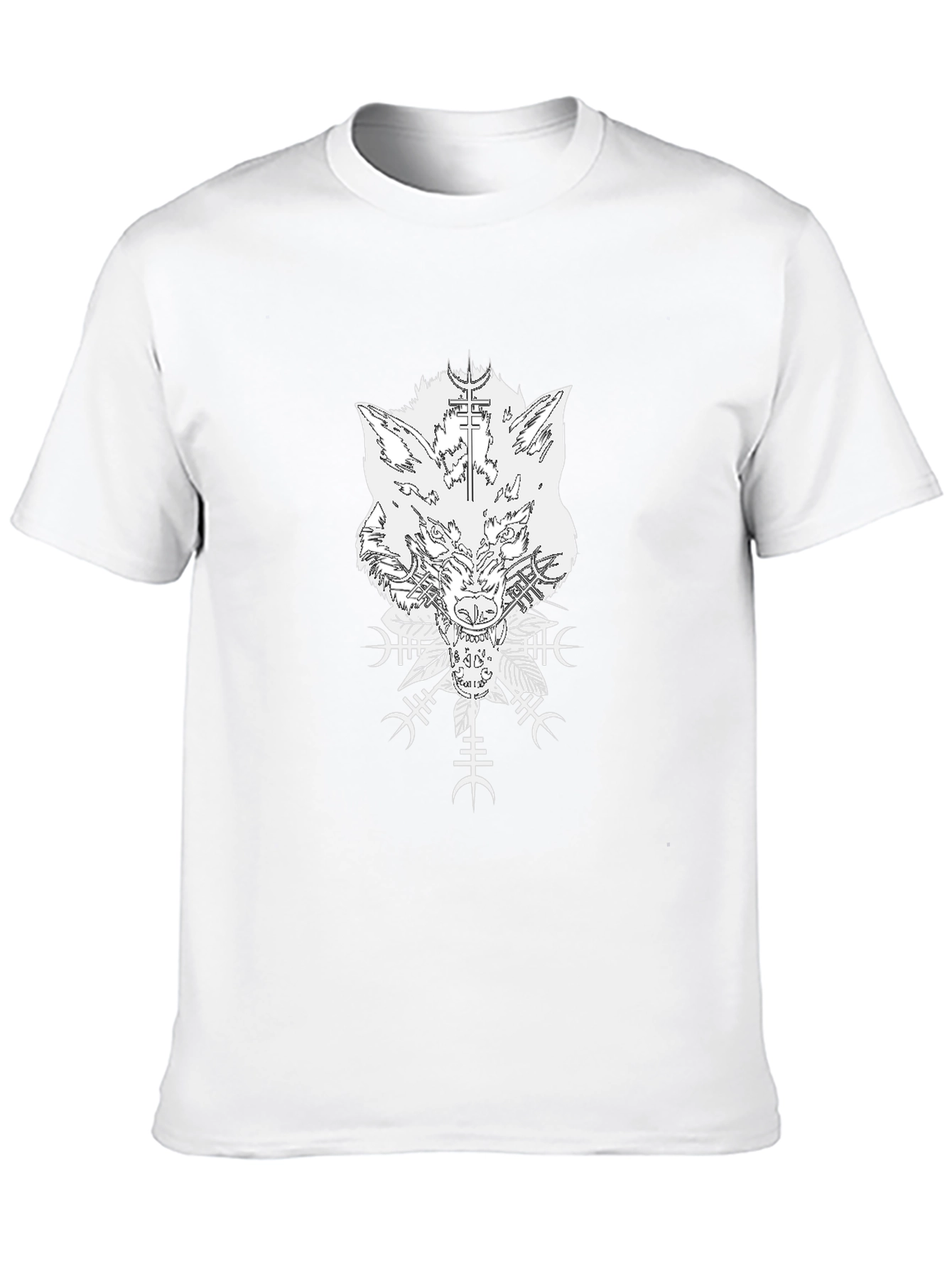 Wolf & Viking Symbol Graphic Black T-Shirt