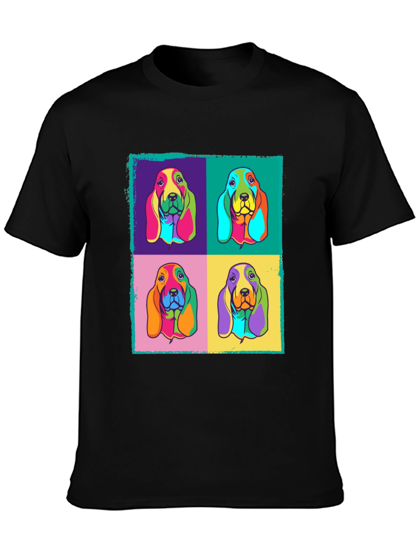 Pop Art Basset Hound Graphic Tee