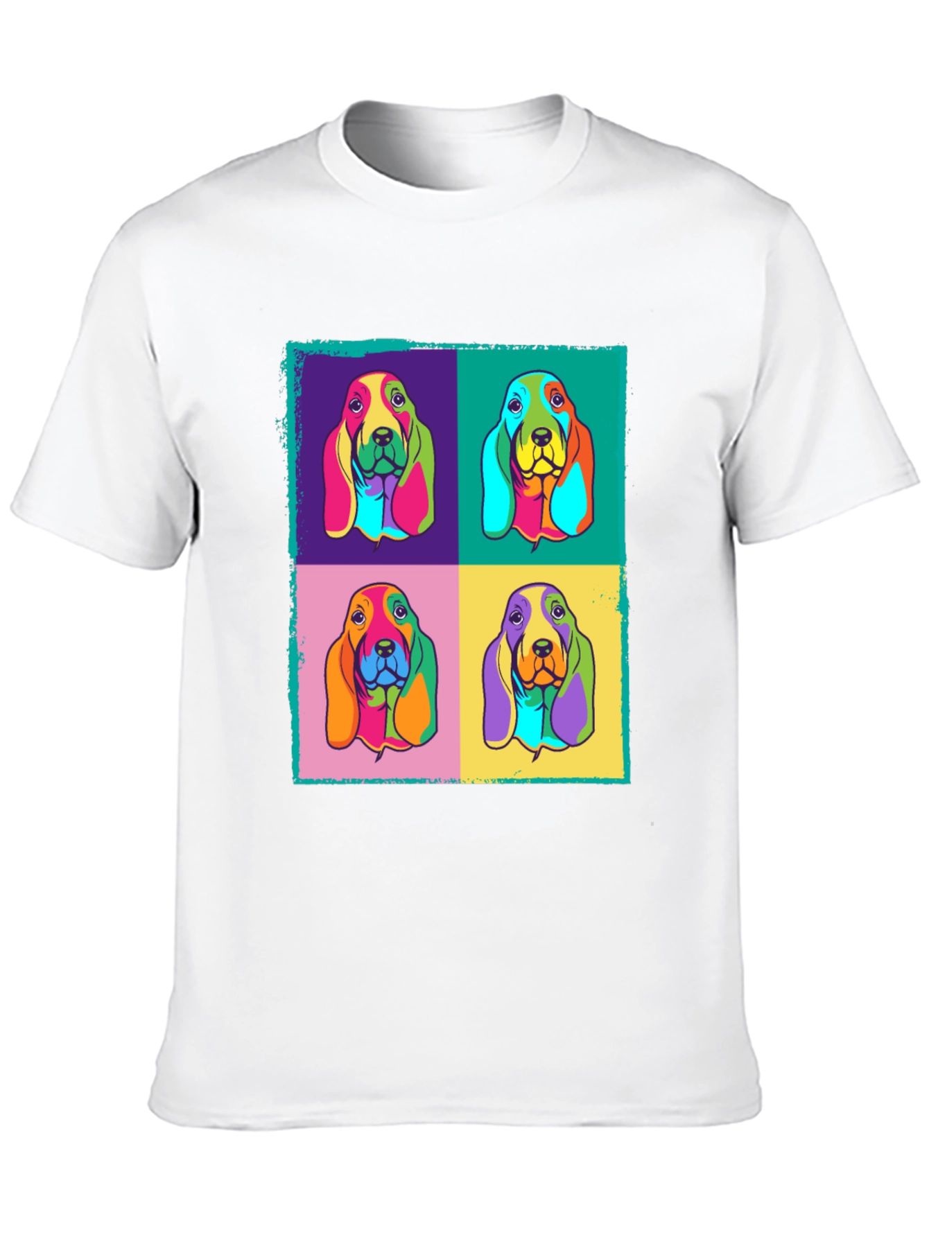 Pop Art Basset Hound Graphic Tee