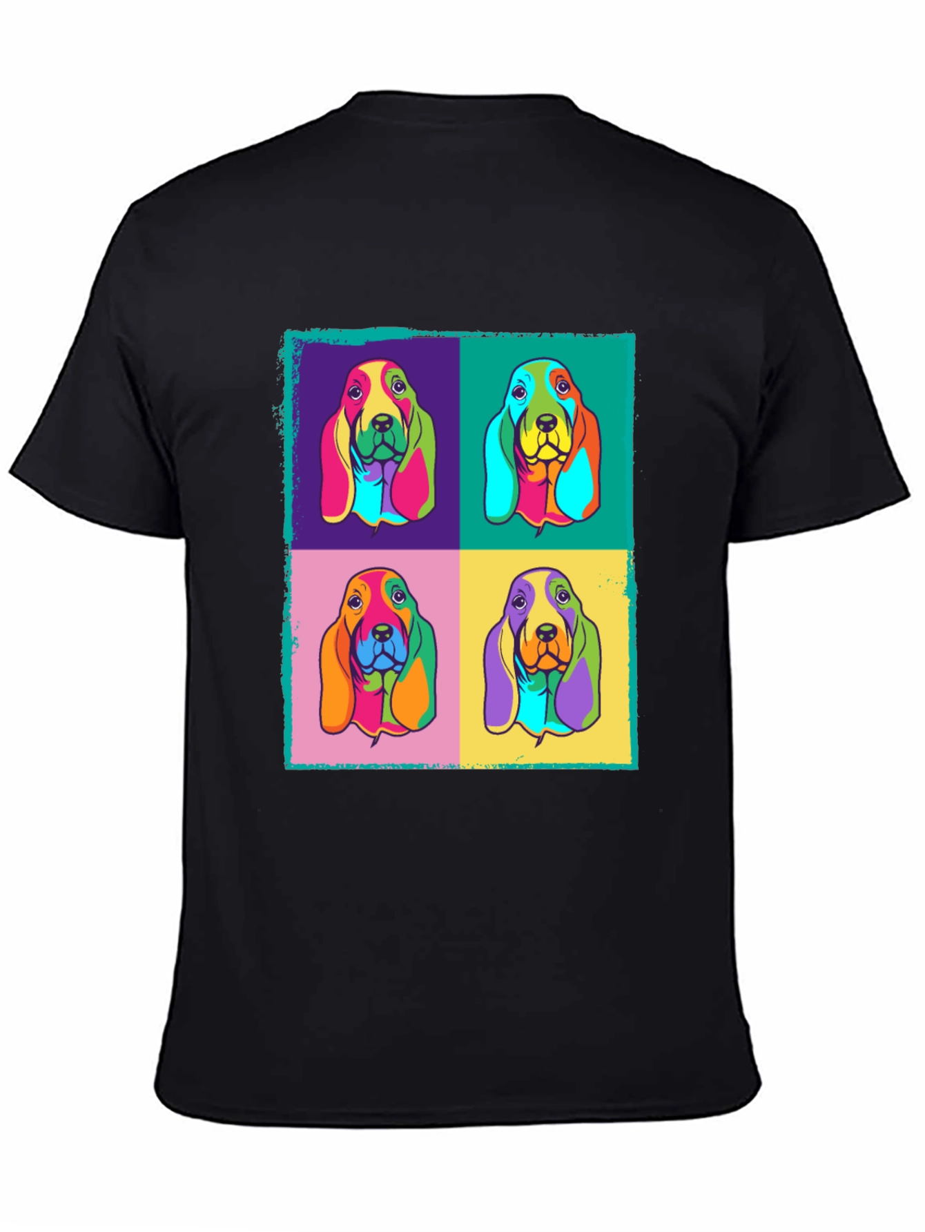 Pop Art Basset Hound Graphic Tee