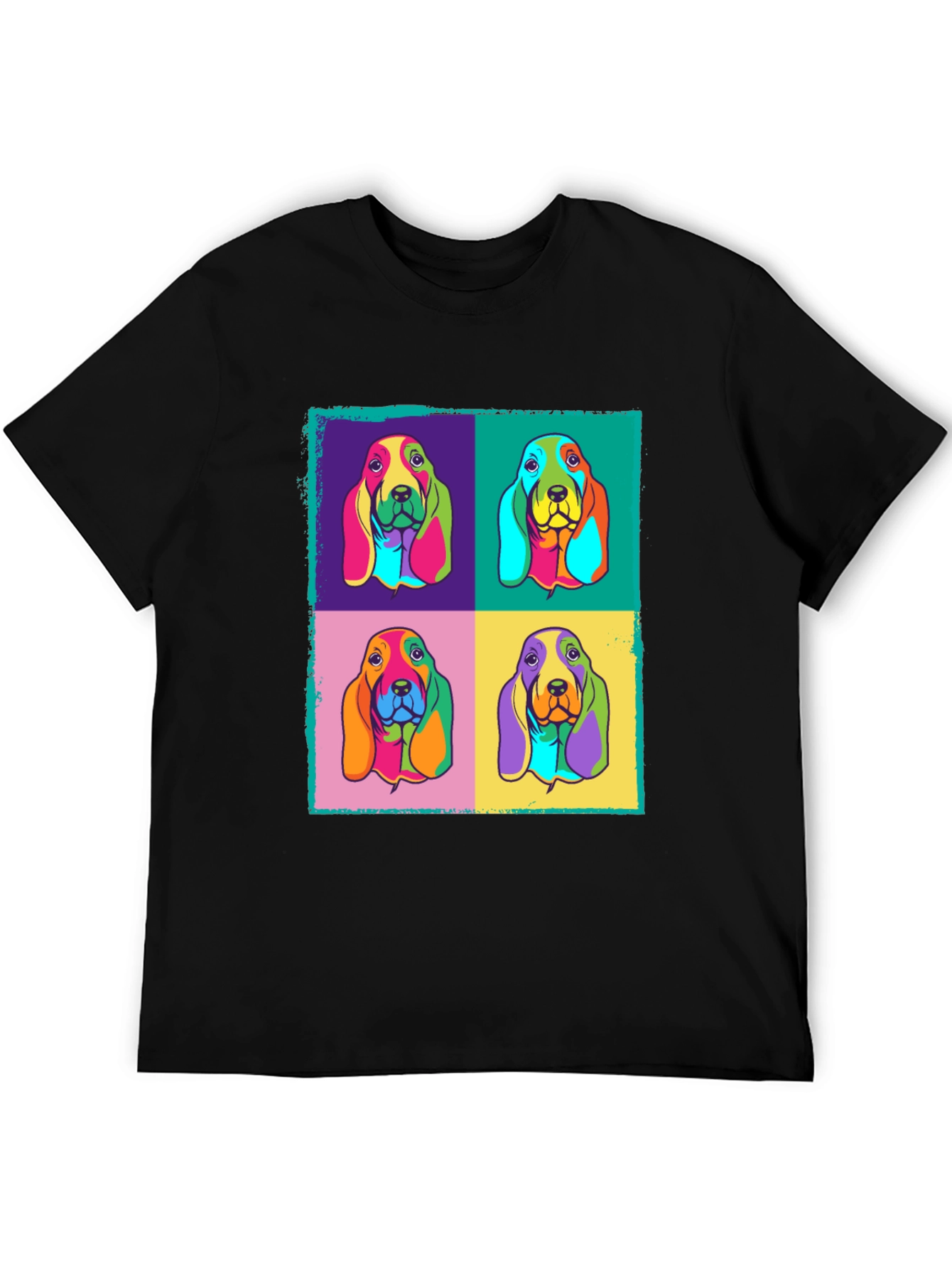 Pop Art Basset Hound Graphic Tee