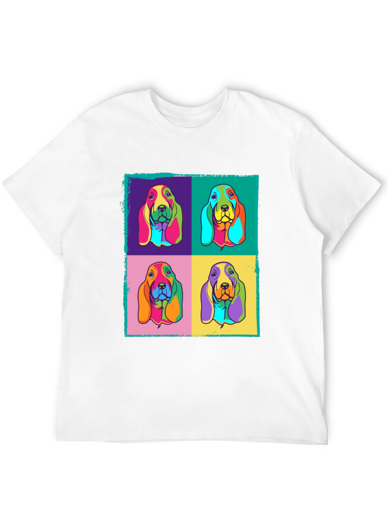 Pop Art Basset Hound Graphic Tee