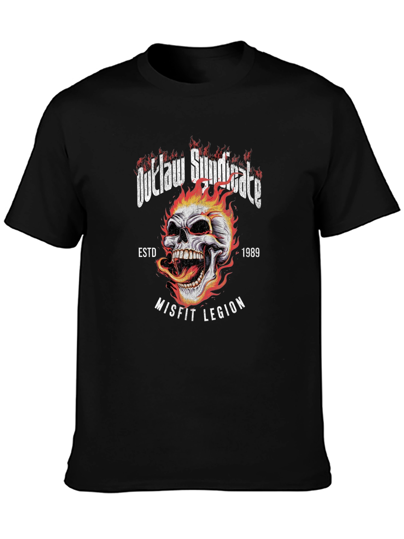 Outlaw Syndicate Graphic T-Shirt - Misfit Legion Skull