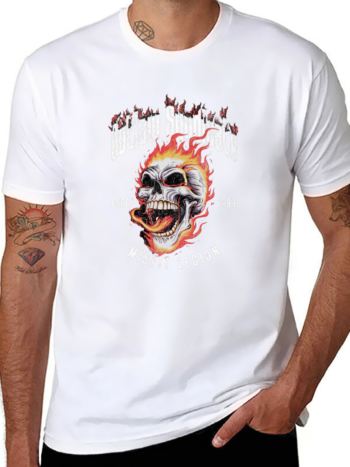 Outlaw Syndicate Graphic T-Shirt - Misfit Legion Skull