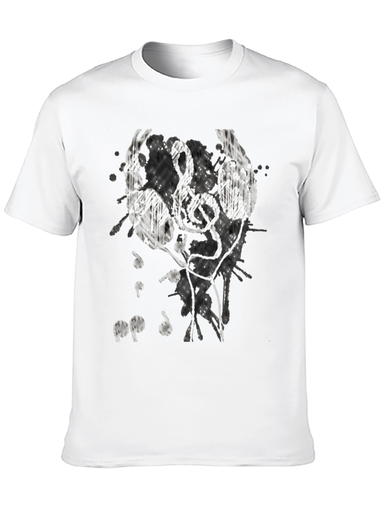 Music Lovers Tee: Headphones & Treble Clef Design