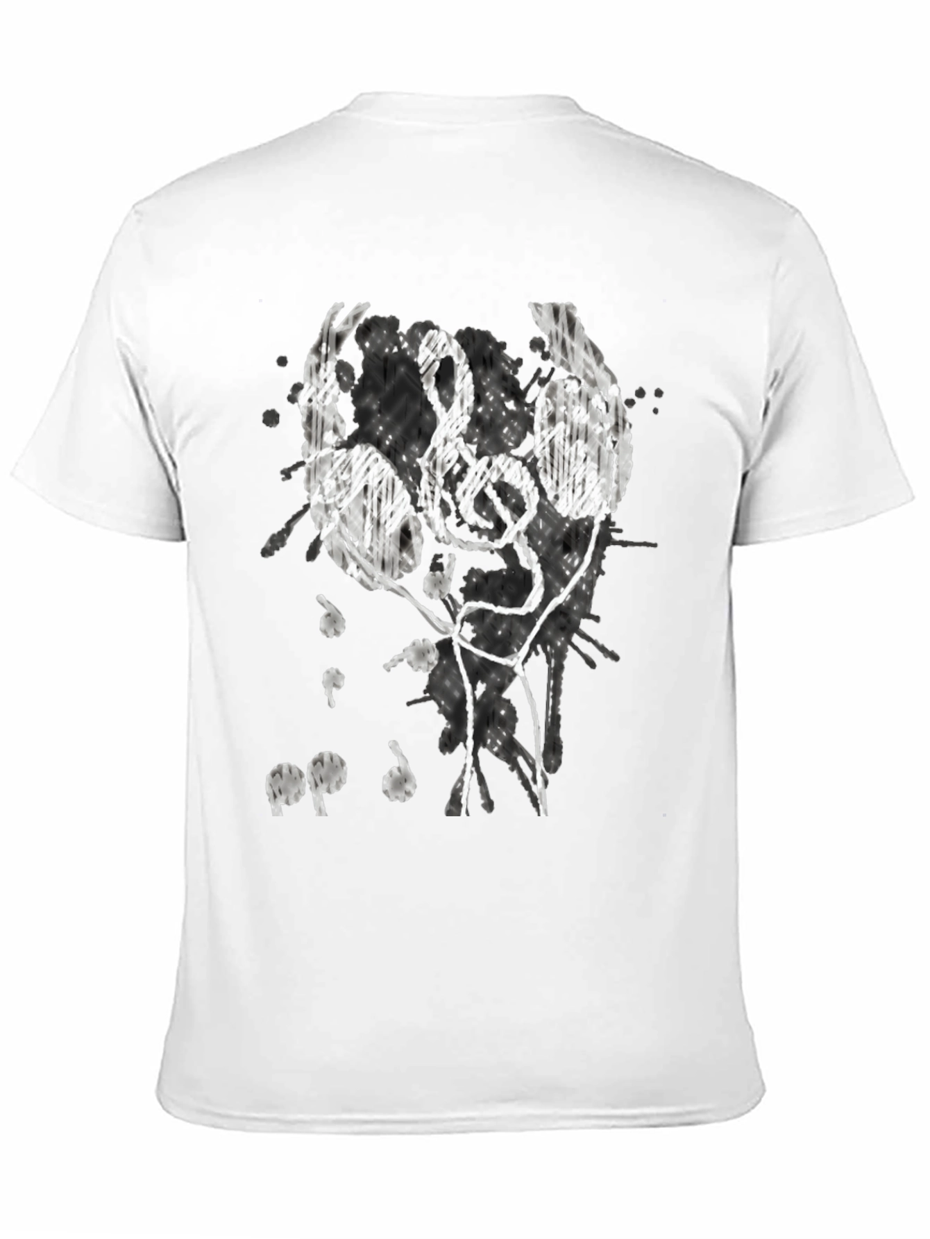 Music Lovers Tee: Headphones & Treble Clef Design