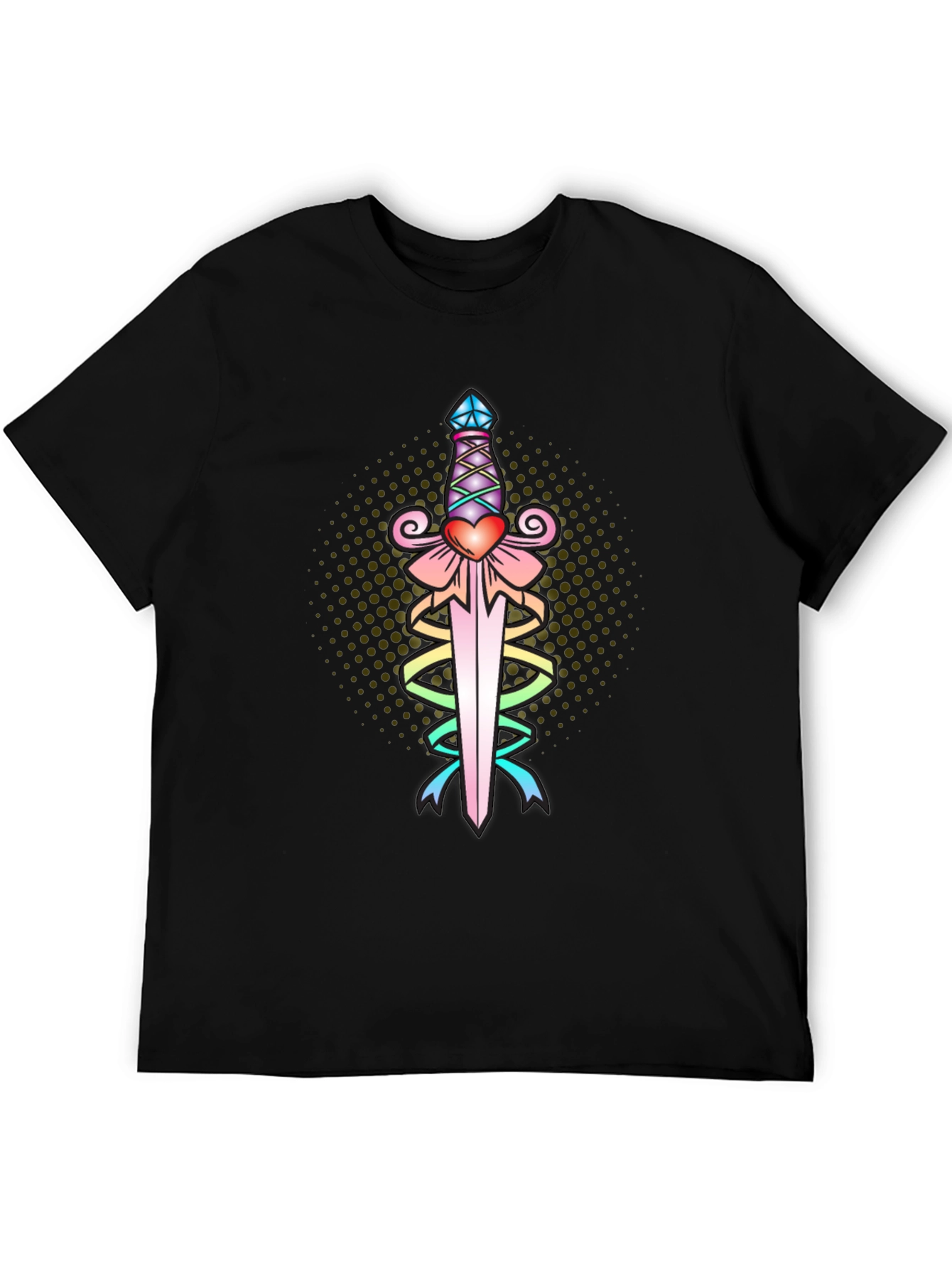 Heart Dagger Tee - Black Graphic T-Shirt