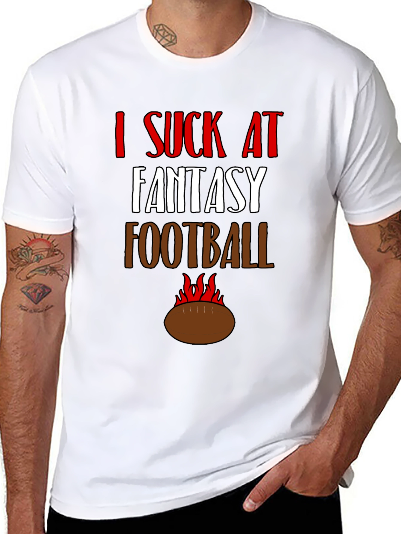I Suck at Fantasy Football Graphic Tee