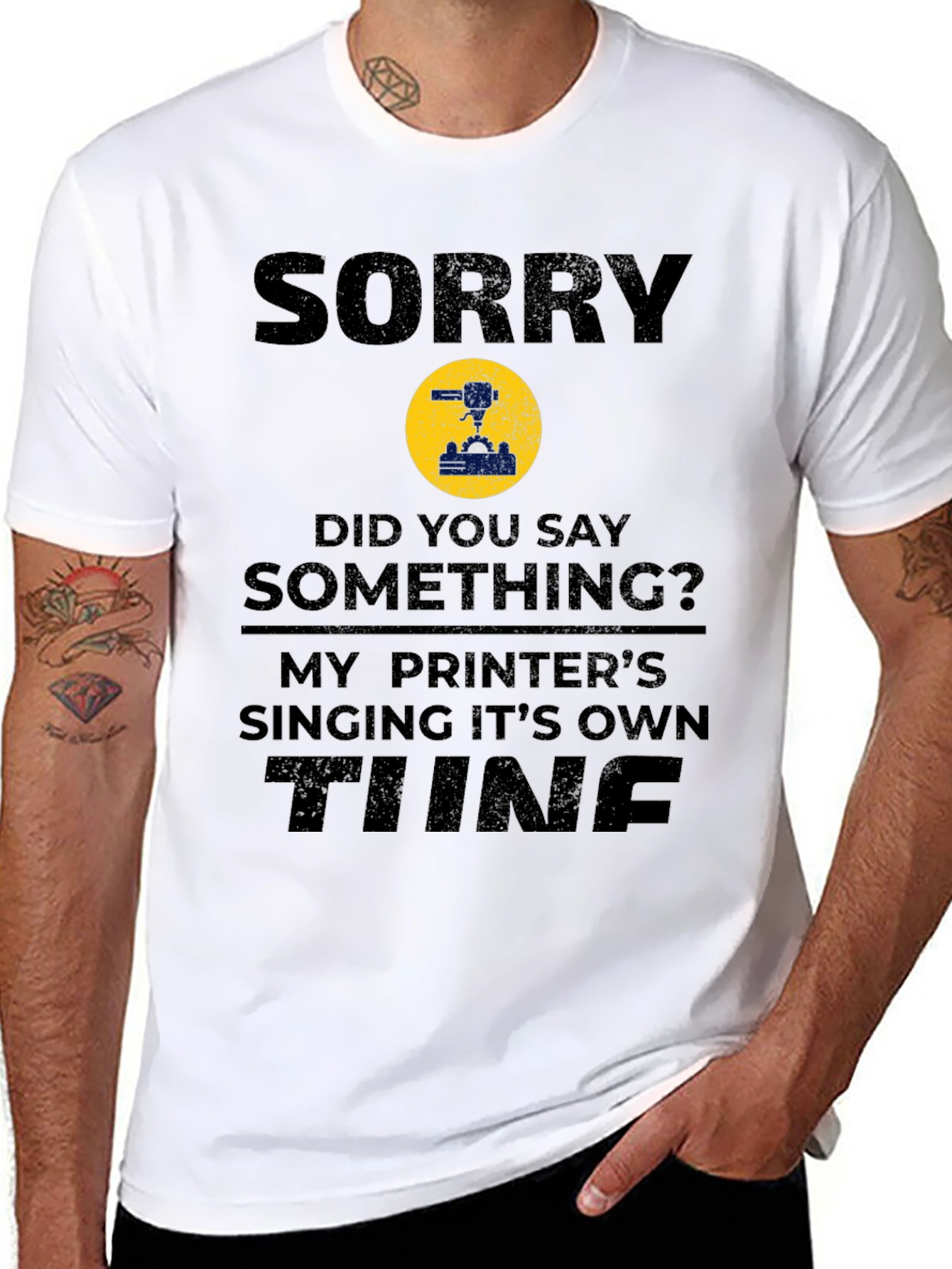 Sorry Printer Singing Tune Funny T-Shirt