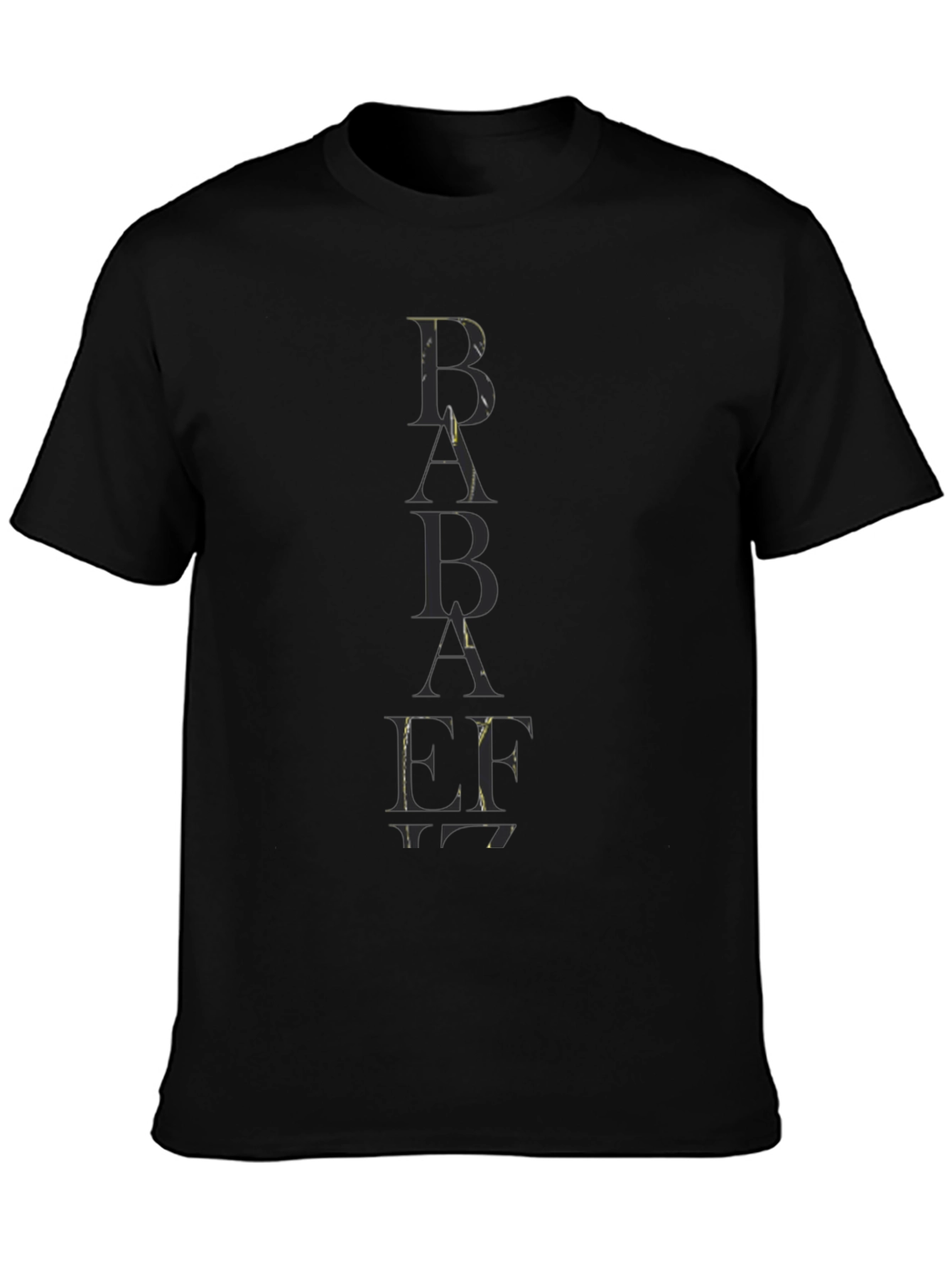 Trendy Black BABAEF Graphic Tee