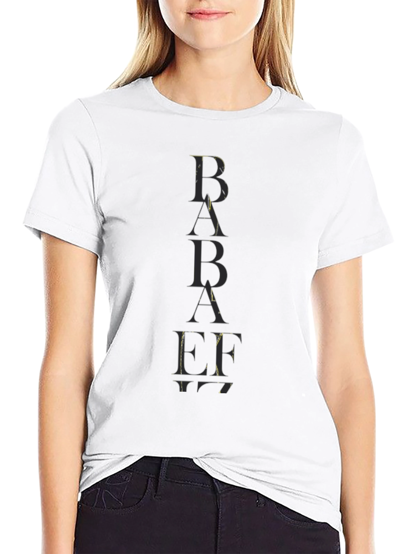 Trendy Black BABAEF Graphic Tee