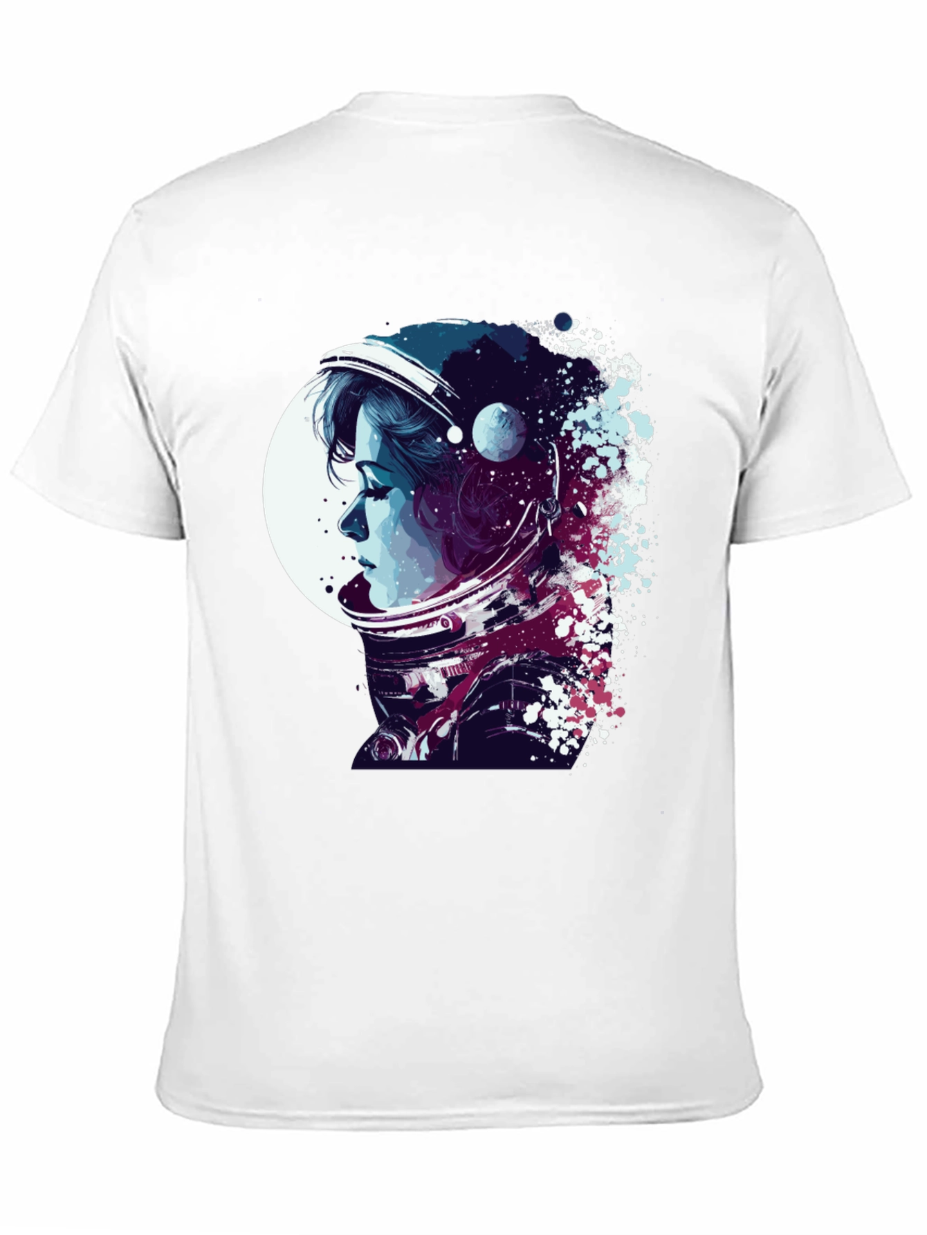Astronaut Woman Graphic T-Shirt - Stylish Space Design