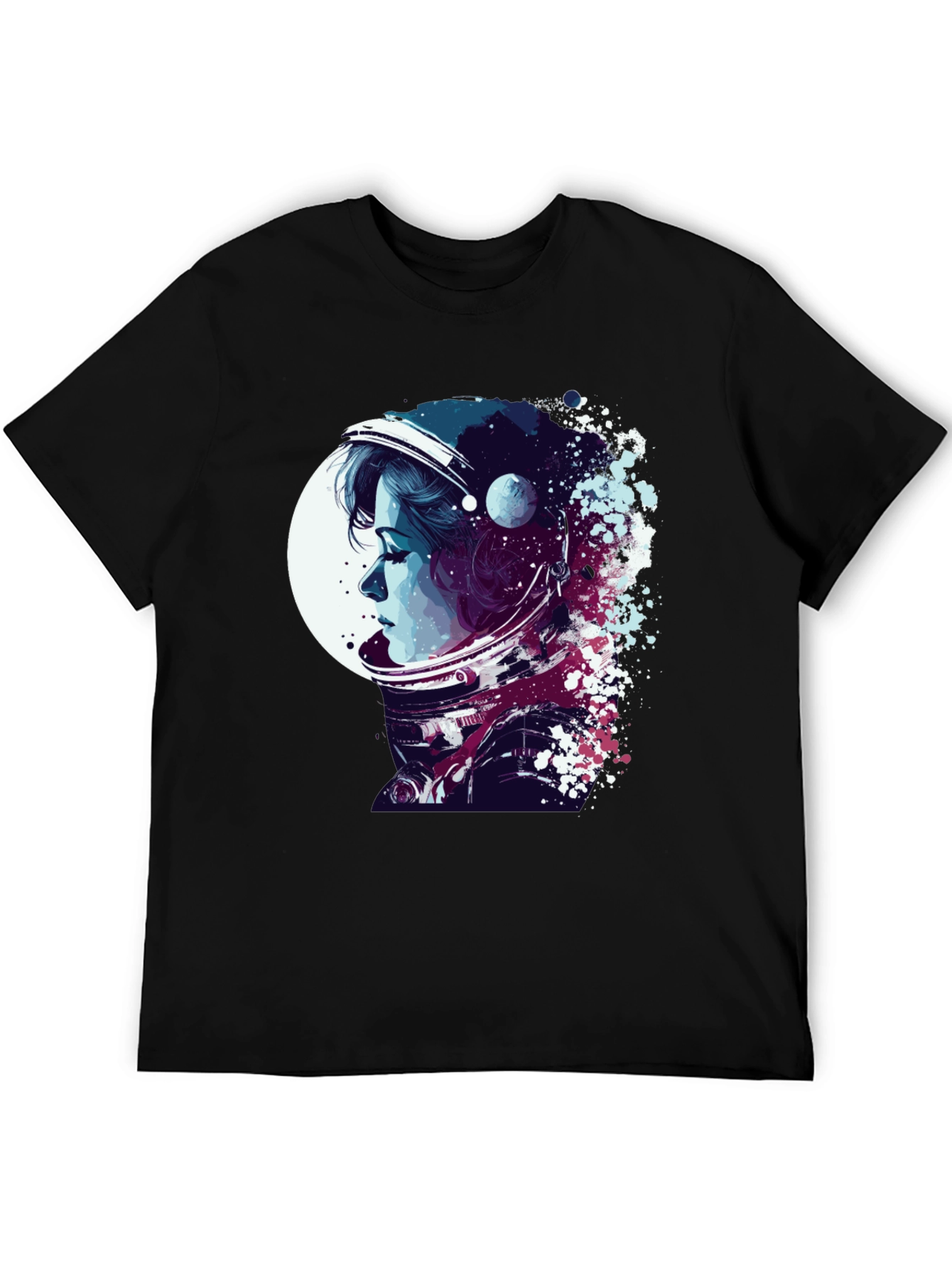 Astronaut Woman Graphic T-Shirt - Stylish Space Design