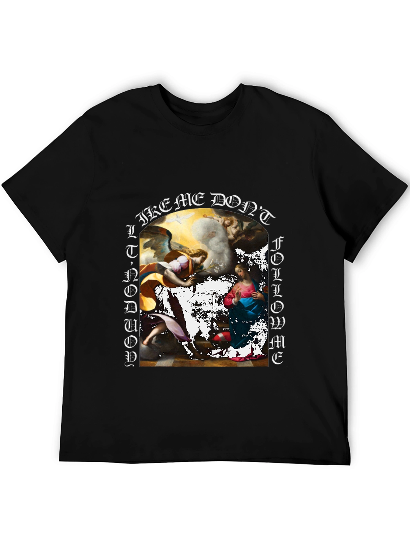 Art Graphic Print Black T-Shirt
