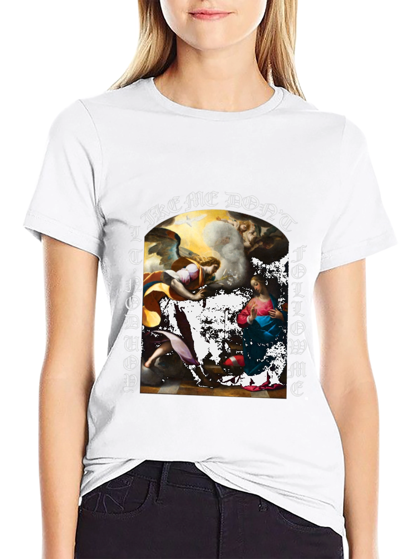 Art Graphic Print Black T-Shirt