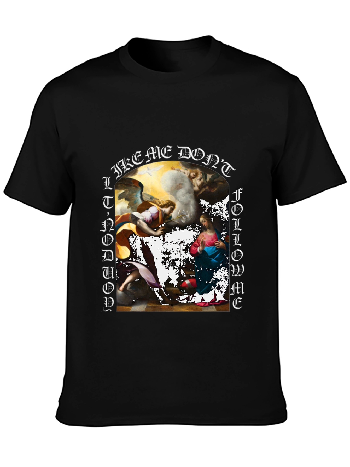 Art Graphic Print Black T-Shirt