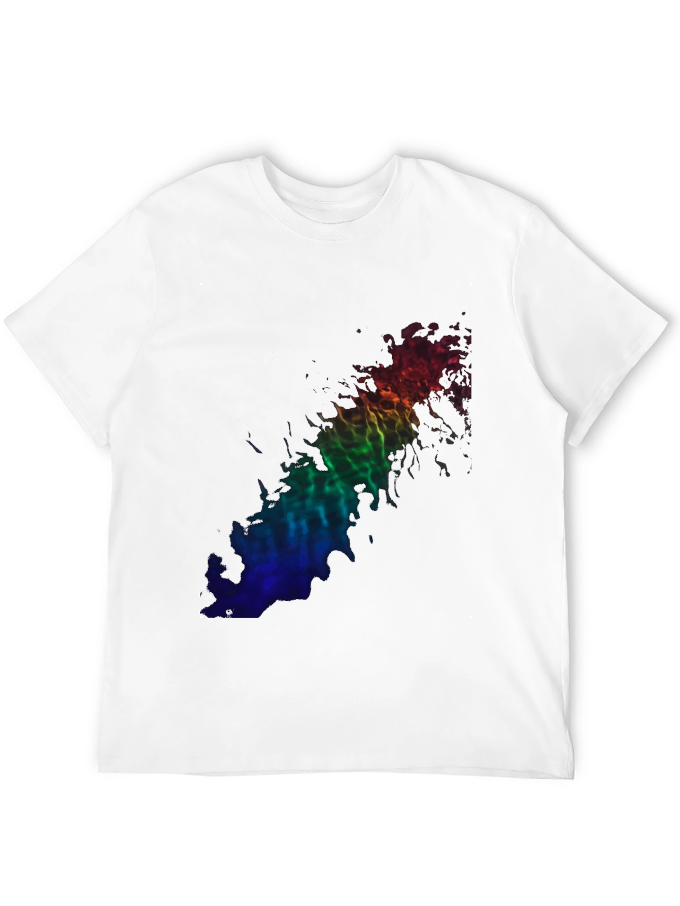 Rainbow Flame Graphic Black T-Shirt