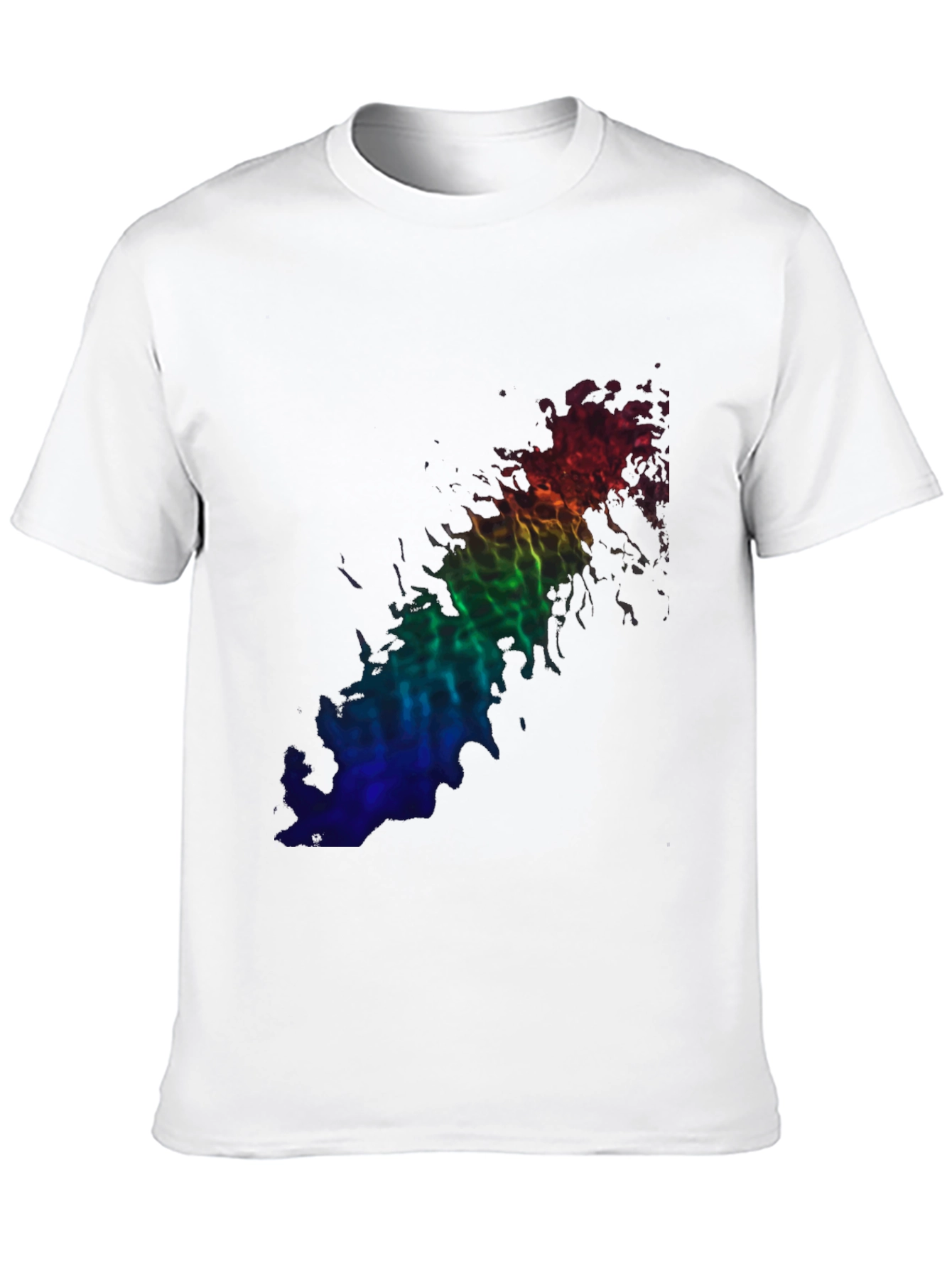 Rainbow Flame Graphic Black T-Shirt