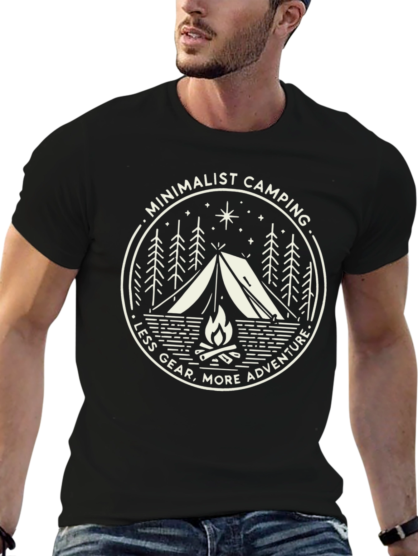 Minimalist Camping Adventure T-Shirt