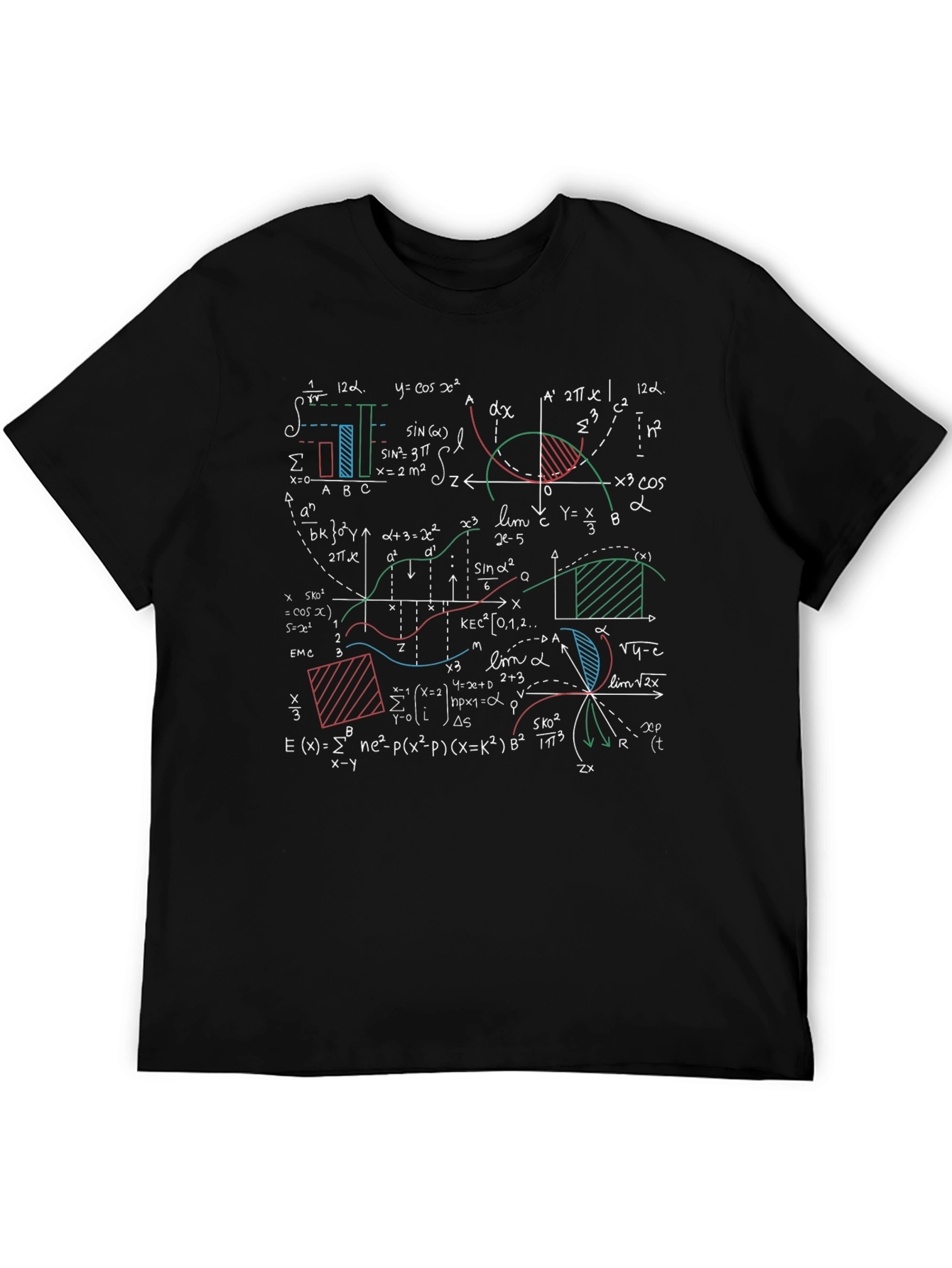 Math Equations Graphic T-Shirt - Black Science Tee