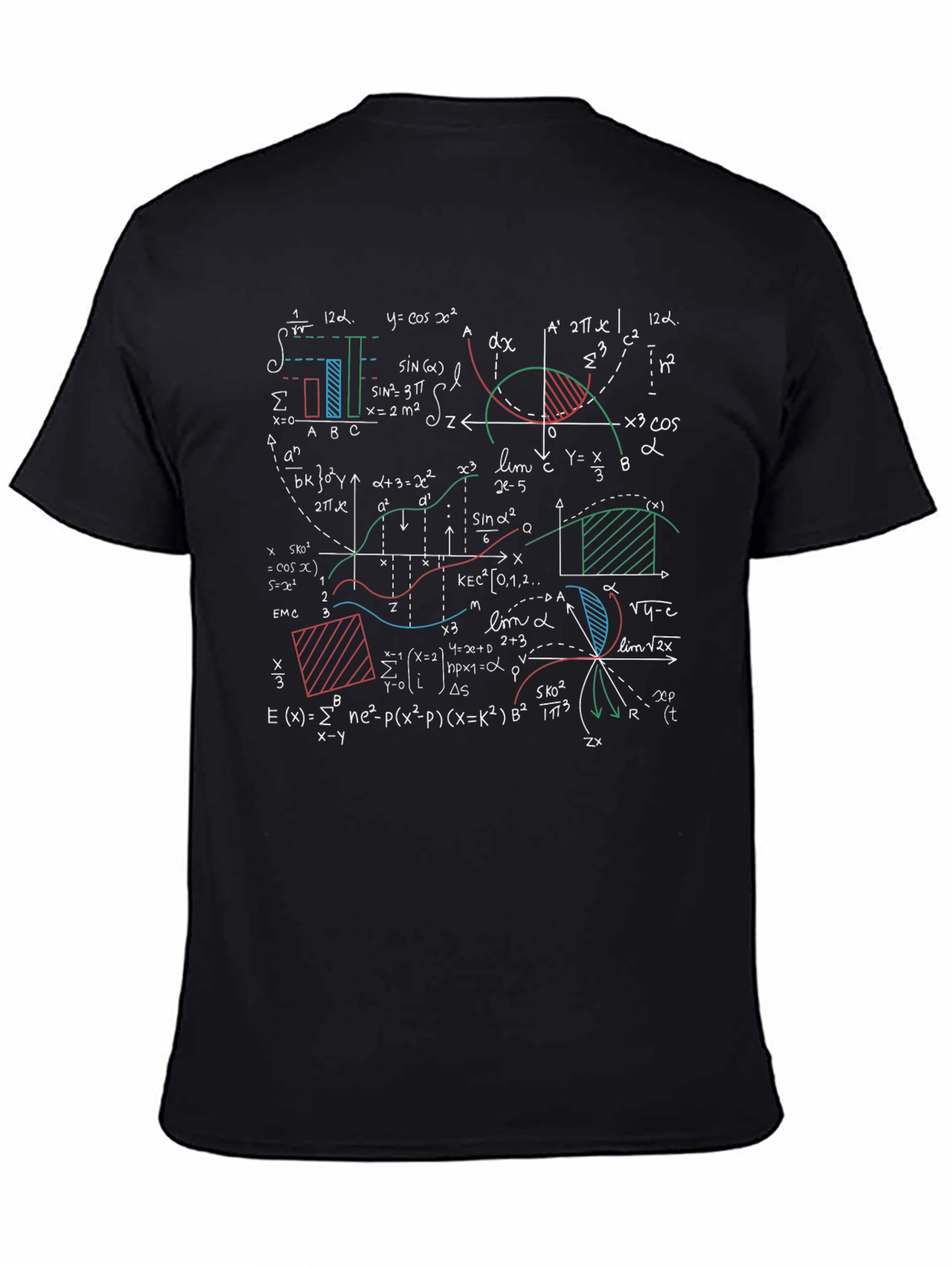 Math Equations Graphic T-Shirt - Black Science Tee